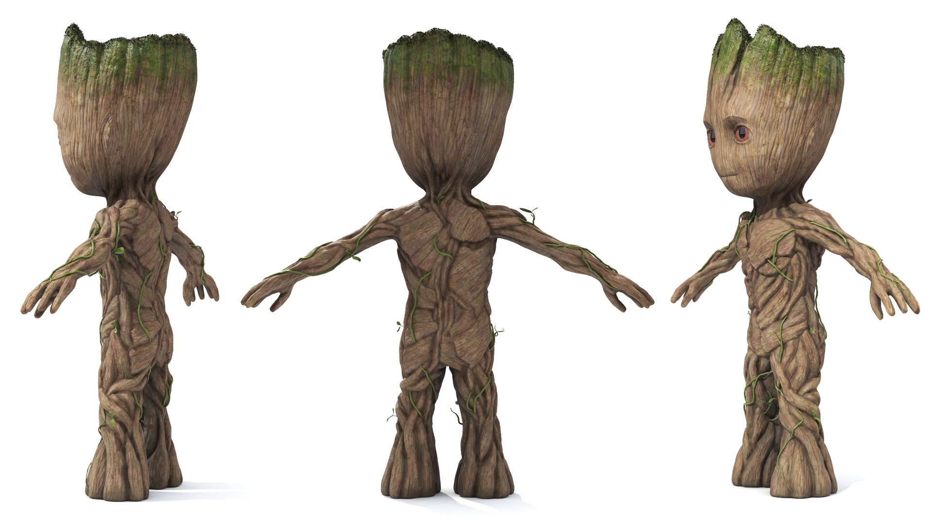 Little Groot Character from Marvel for 3D Print 3D