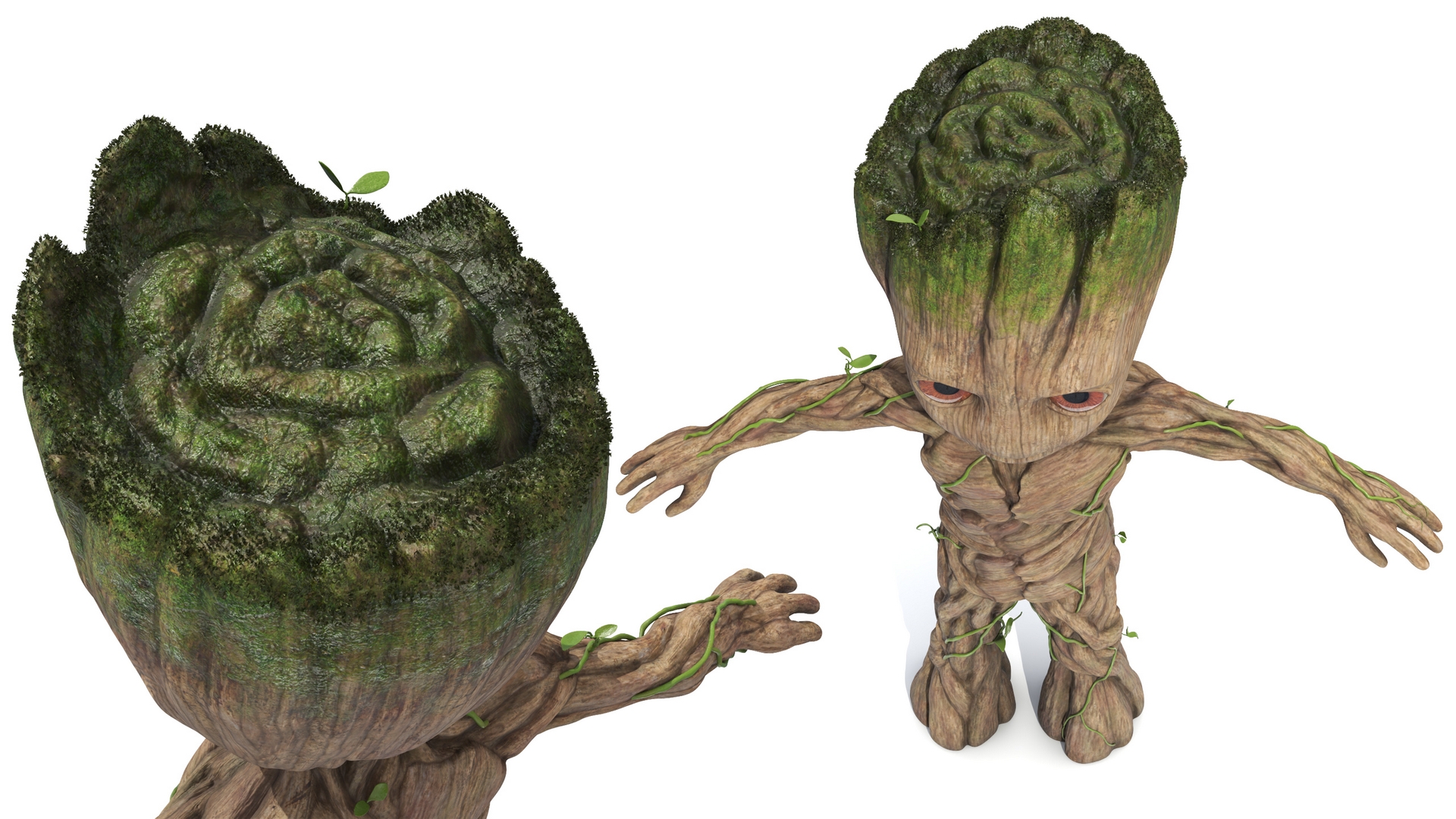 Little Groot Character from Marvel for 3D Print 3D