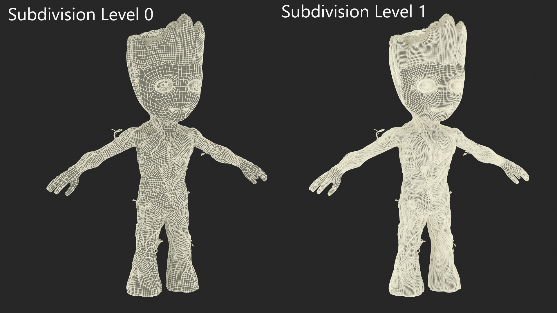Little Groot Character from Marvel for 3D Print 3D