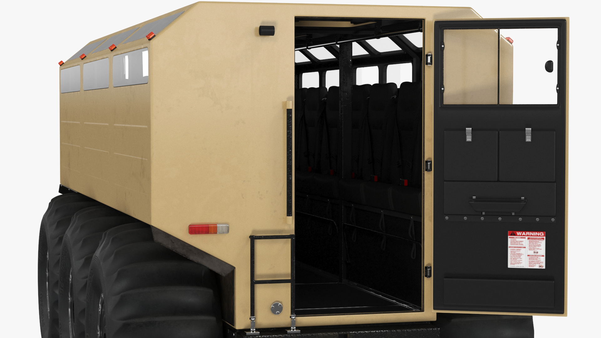 All-Terrain Trailer Beige Rigged 3D