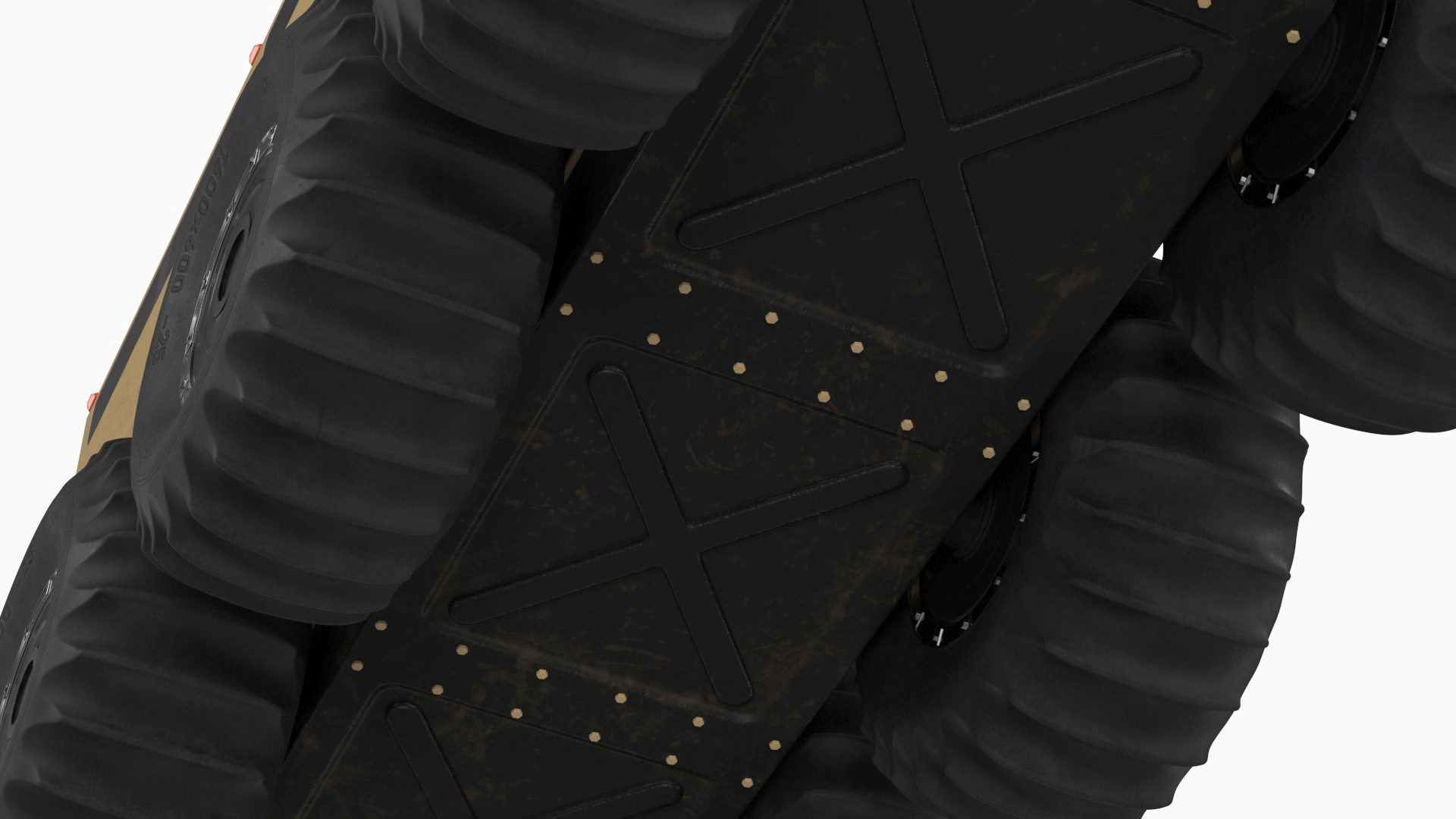 All-Terrain Trailer Beige Rigged 3D