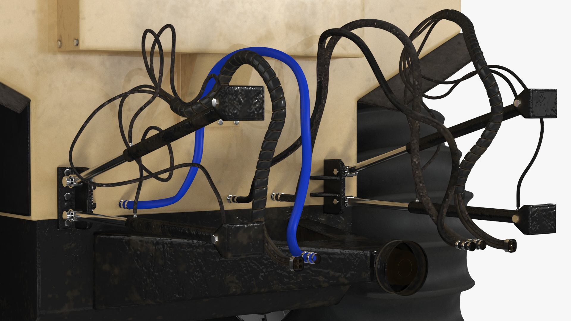 All-Terrain Trailer Beige Rigged 3D