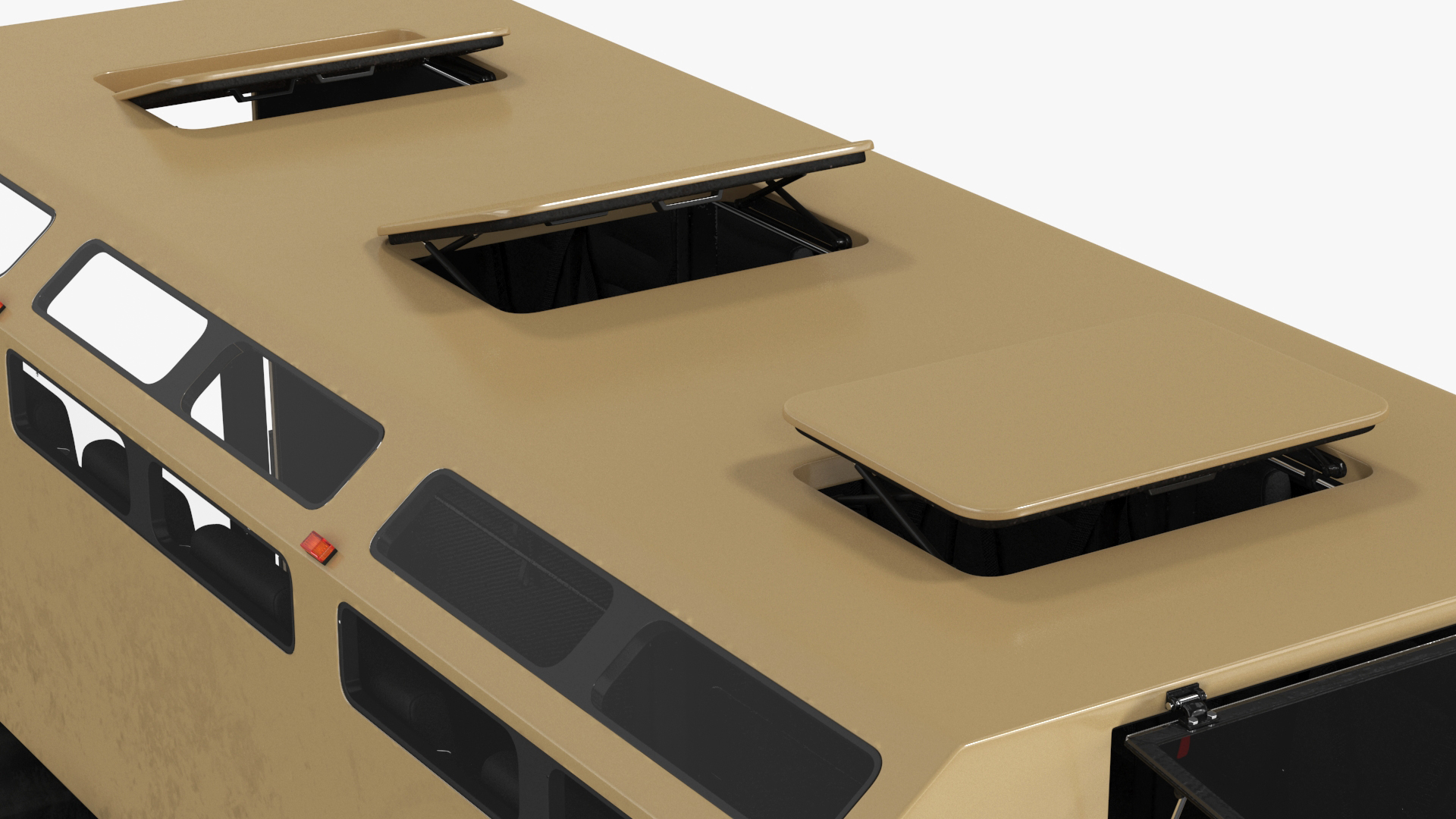 All-Terrain Trailer Beige Rigged 3D