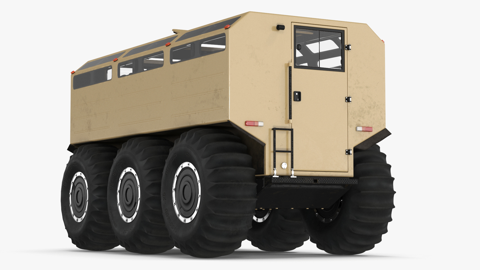 All-Terrain Trailer Beige Rigged 3D