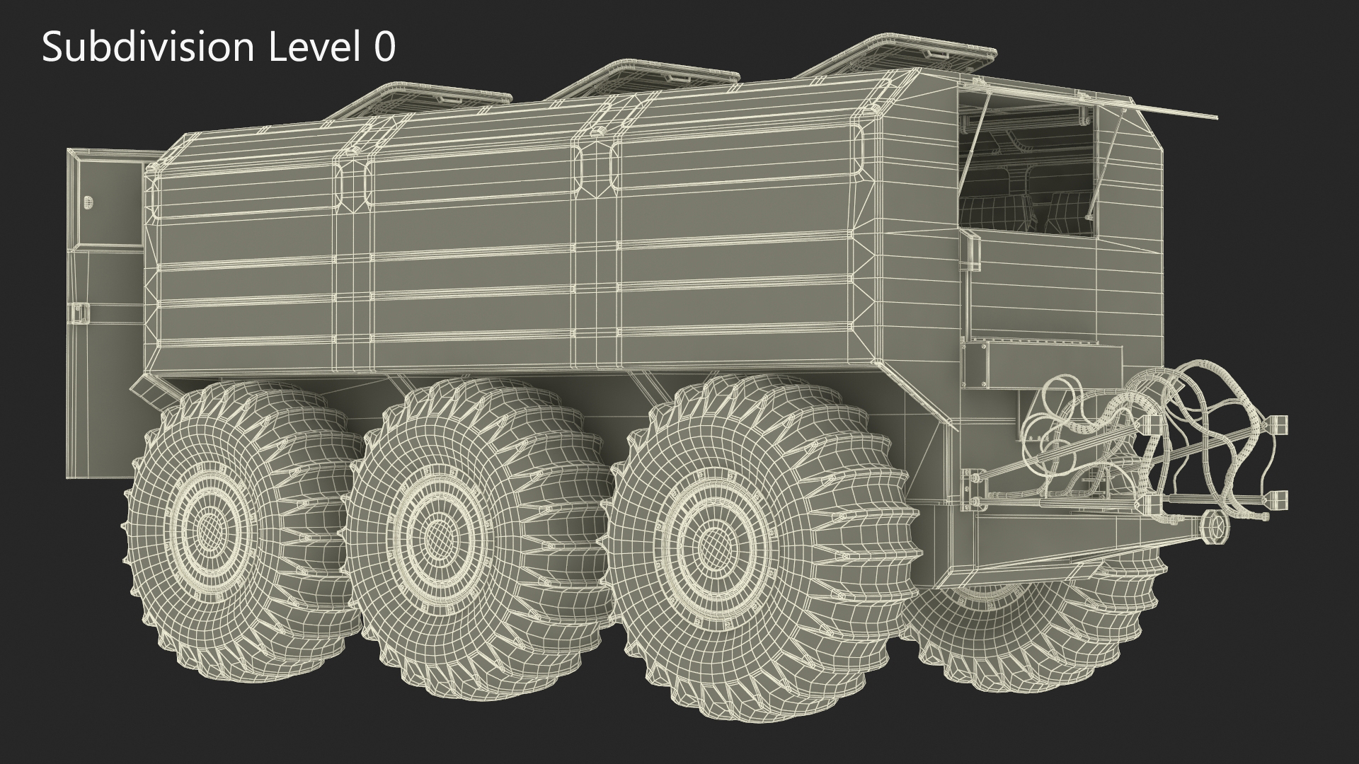 All-Terrain Trailer Beige Rigged 3D