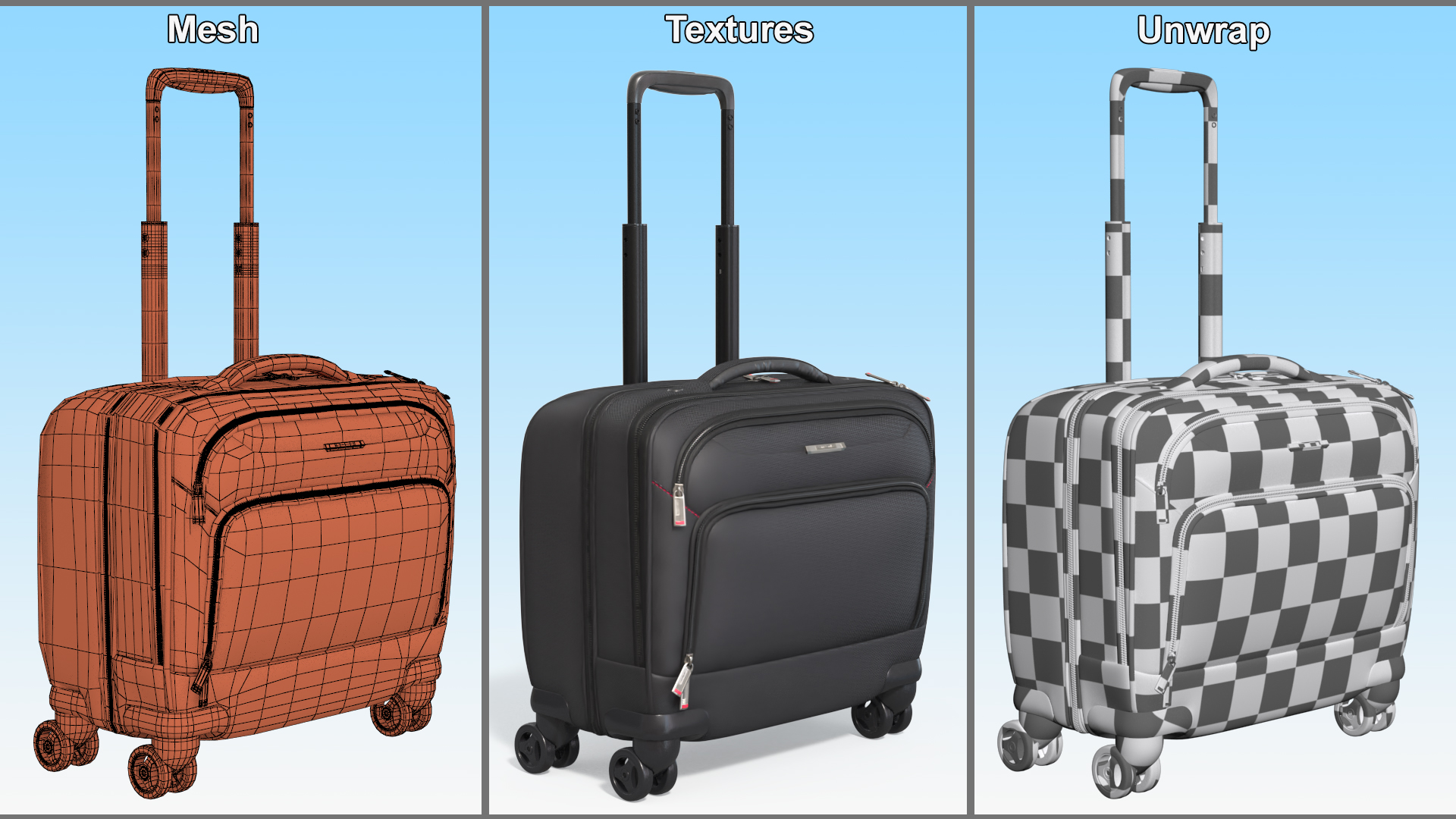 3D Spinner Business Laptop Bag Black model