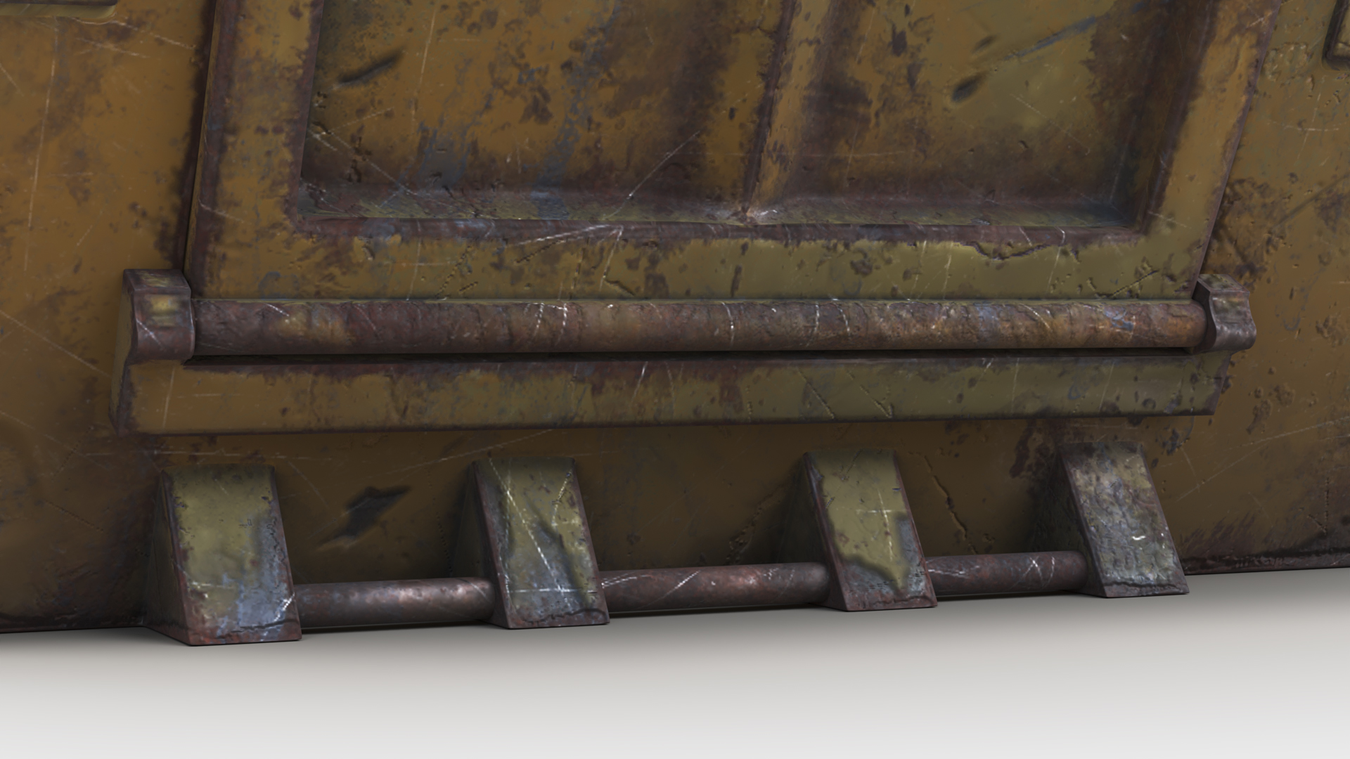 Construction Skip With Debris Used 3D model