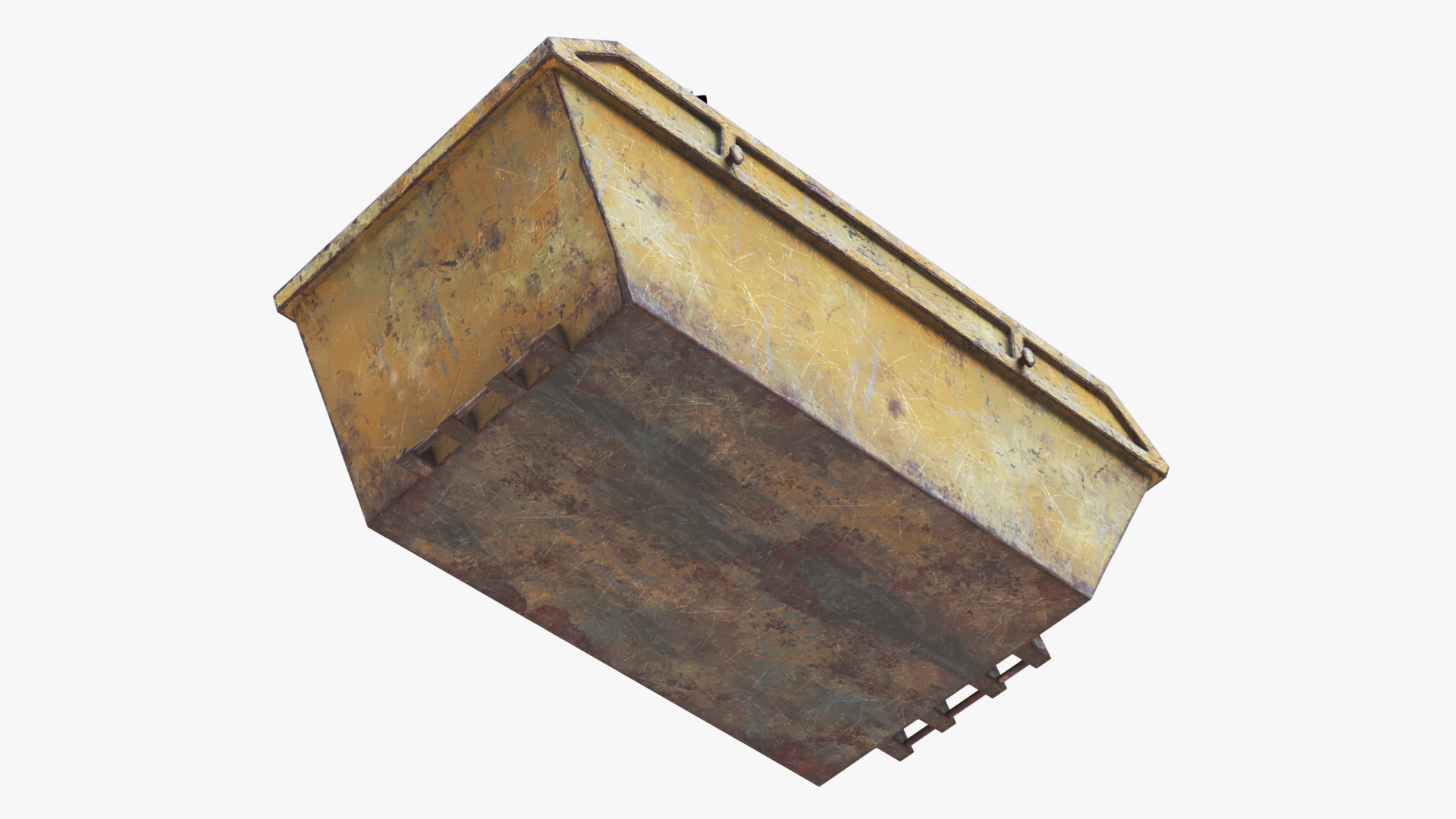 Construction Skip With Debris Used 3D model