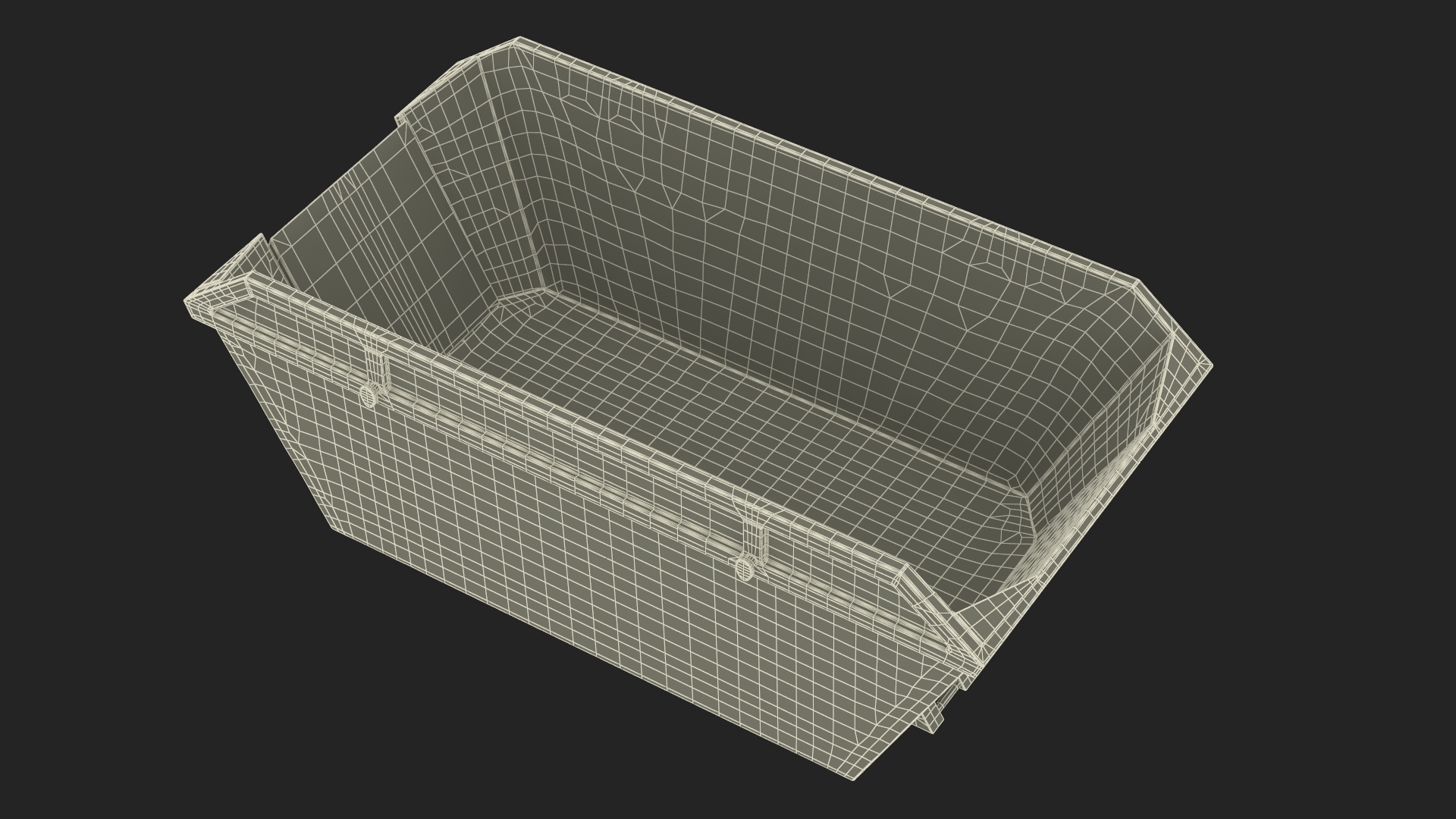 Construction Skip With Debris Used 3D model