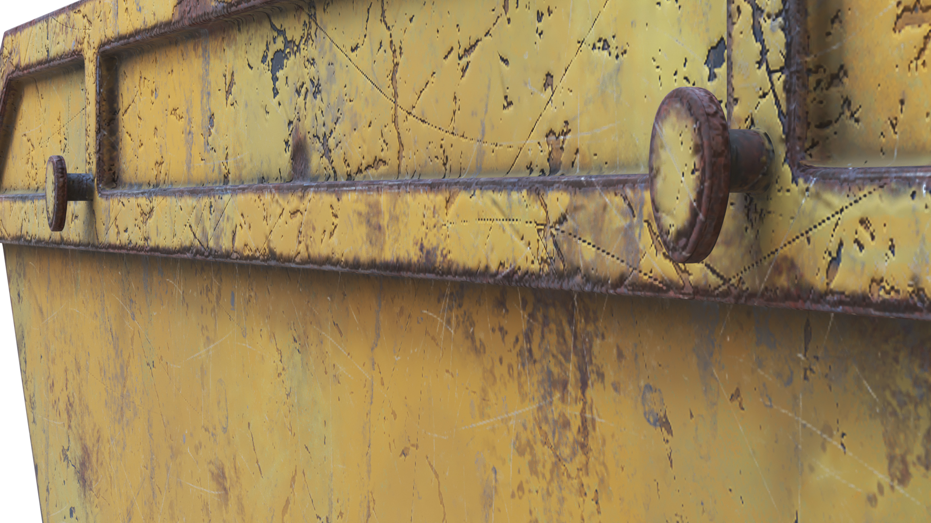 Construction Skip With Debris Used 3D model