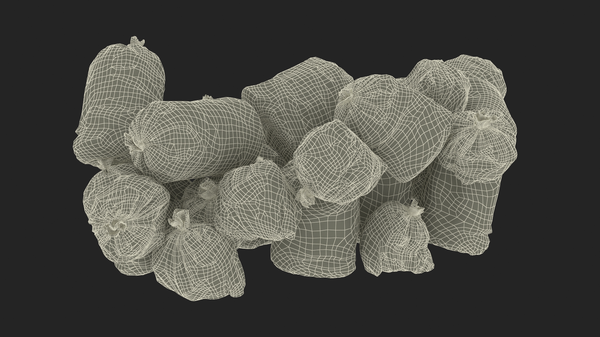 Construction Skip With Debris Used 3D model