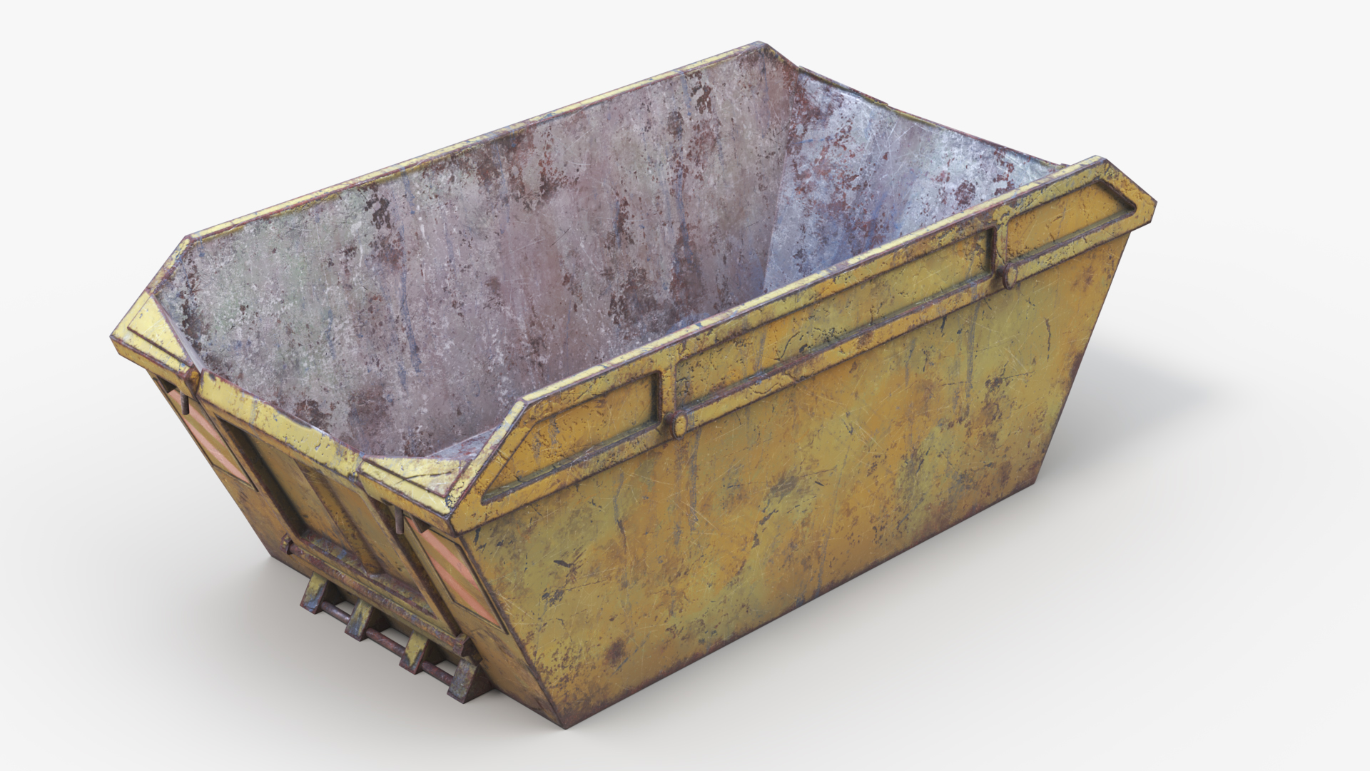 Construction Skip With Debris Used 3D model