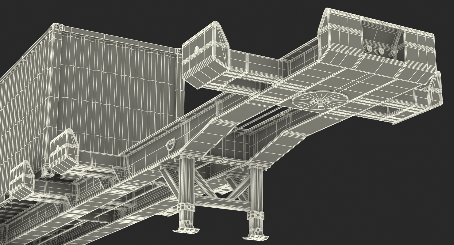 3D Trailer with 20ft ISO Container