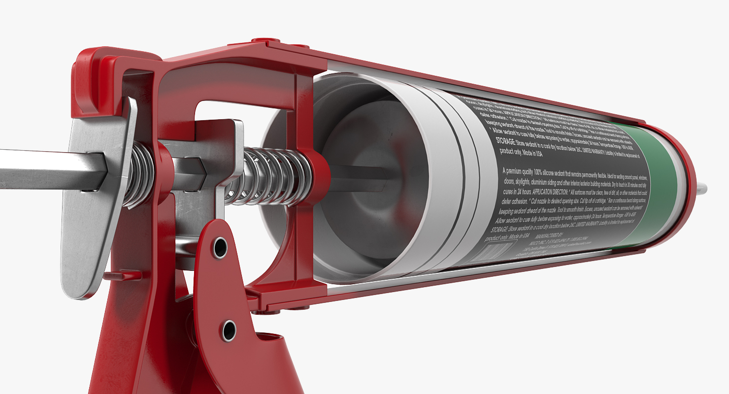 3D Silicone Sealant Pistol with Tube model