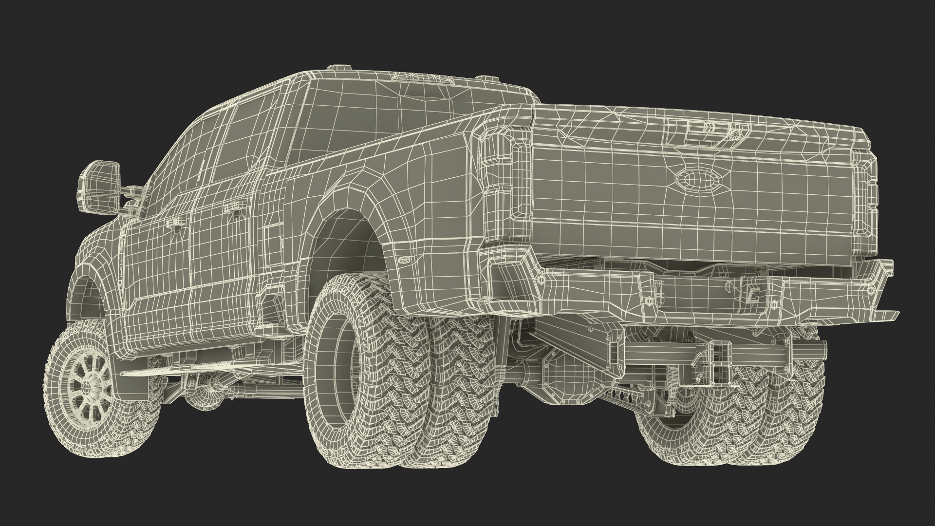 Ford Super Duty F-550 Lariat 2023 Lift Kit Gray Rigged 3D model