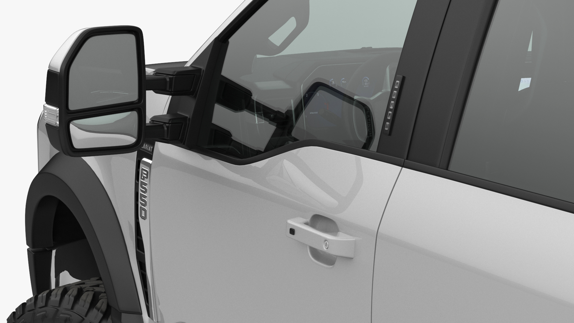 Ford Super Duty F-550 Lariat 2023 Lift Kit Gray Rigged 3D model