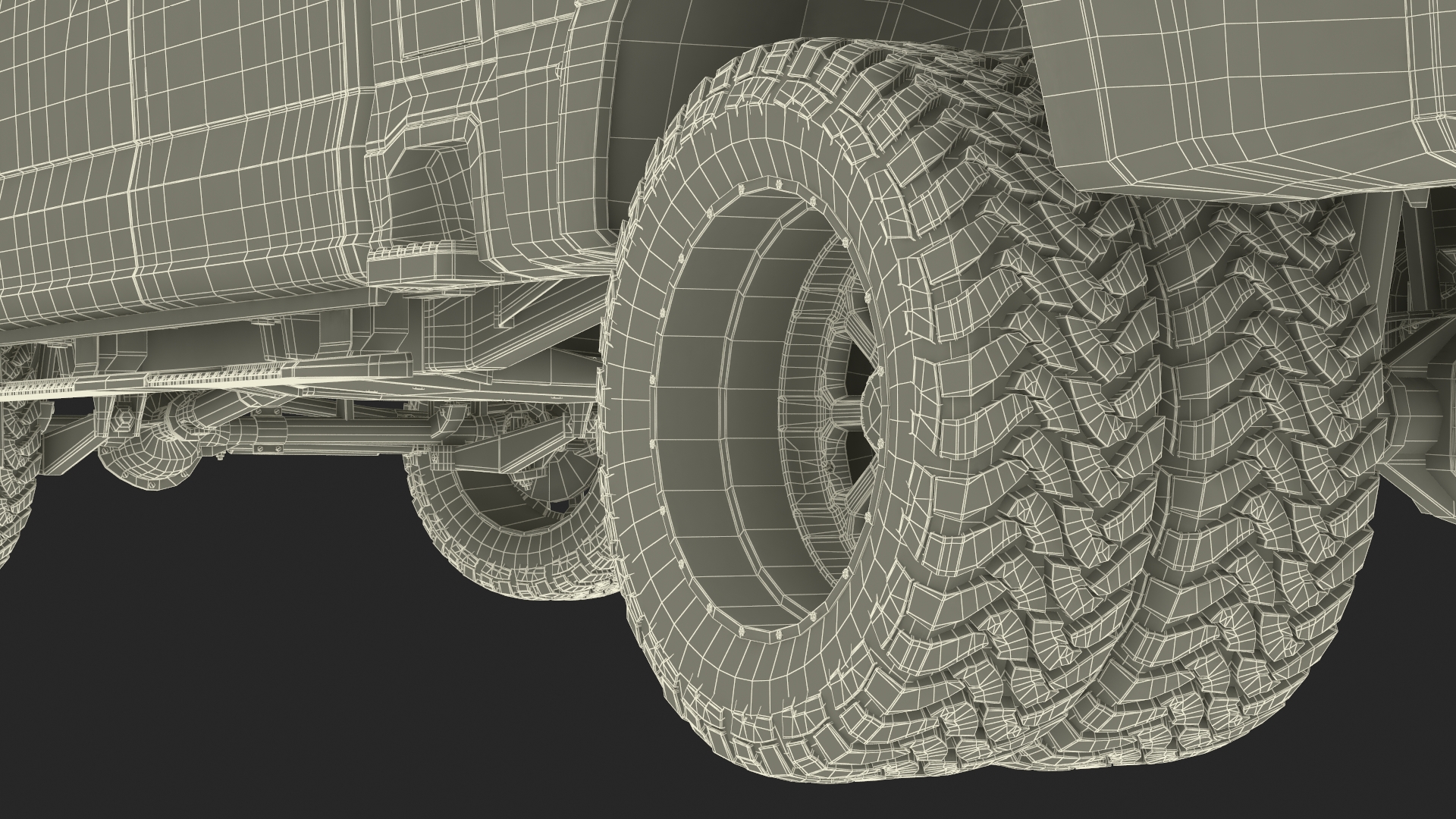 Ford Super Duty F-550 Lariat 2023 Lift Kit Gray Rigged 3D model