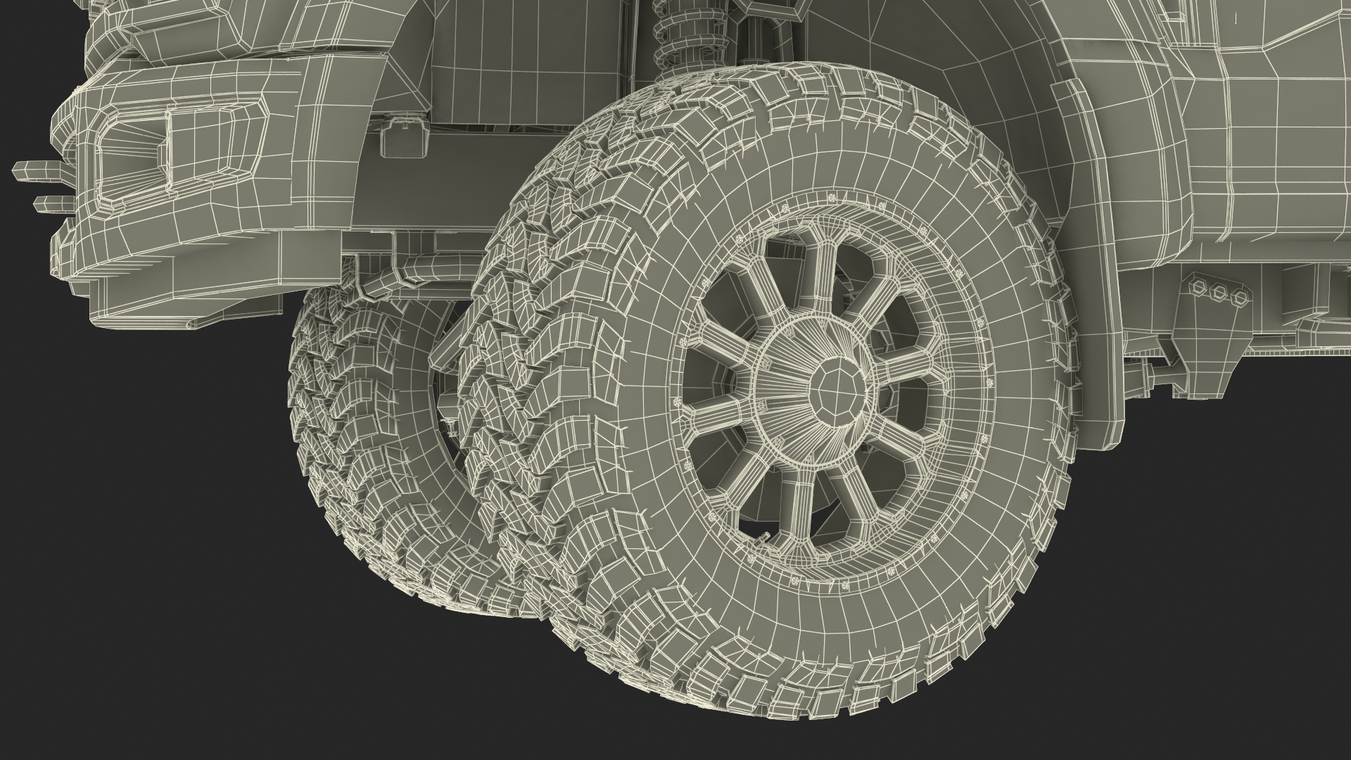Ford Super Duty F-550 Lariat 2023 Lift Kit Gray Rigged 3D model
