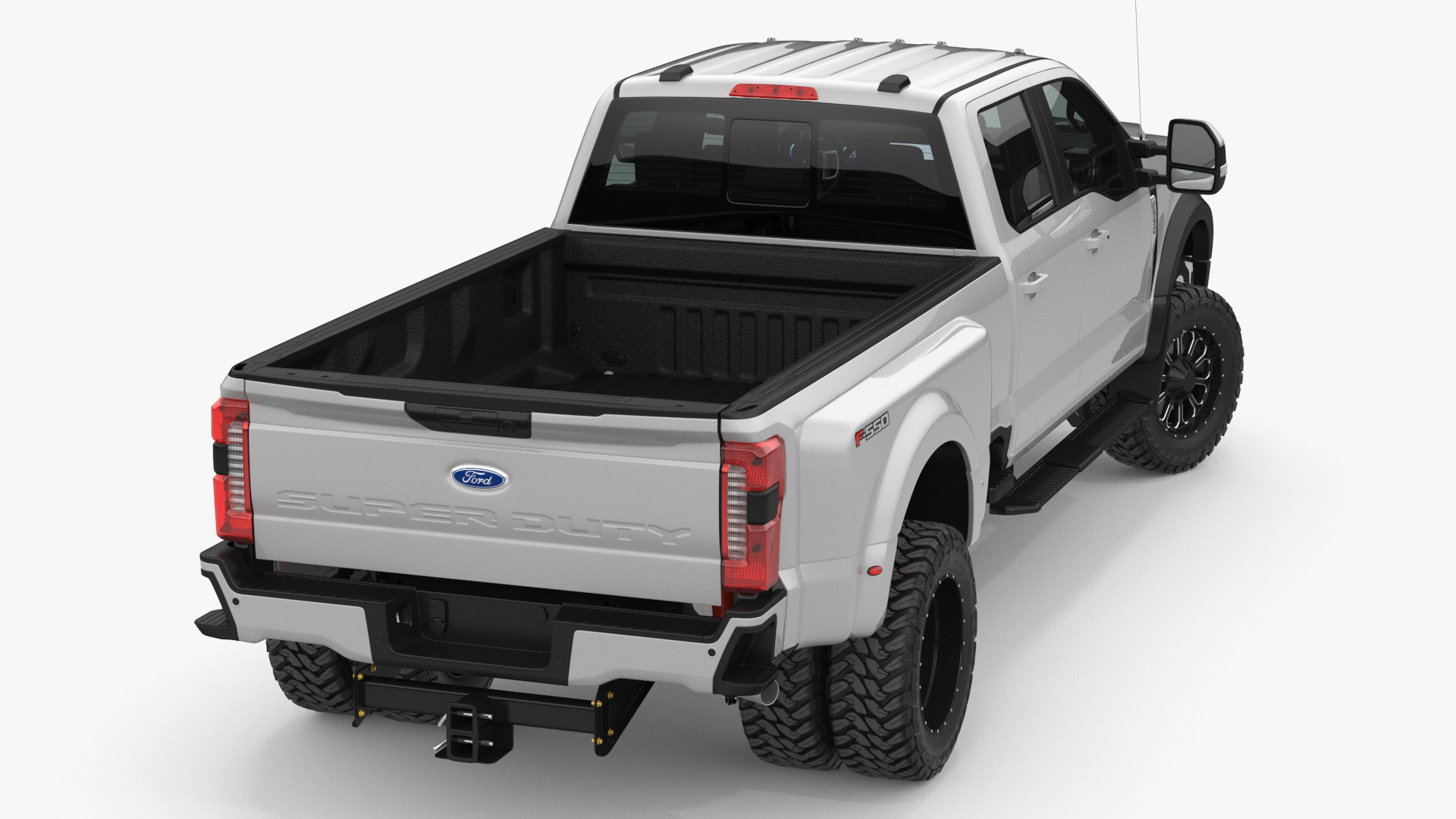 Ford Super Duty F-550 Lariat 2023 Lift Kit Gray Rigged 3D model