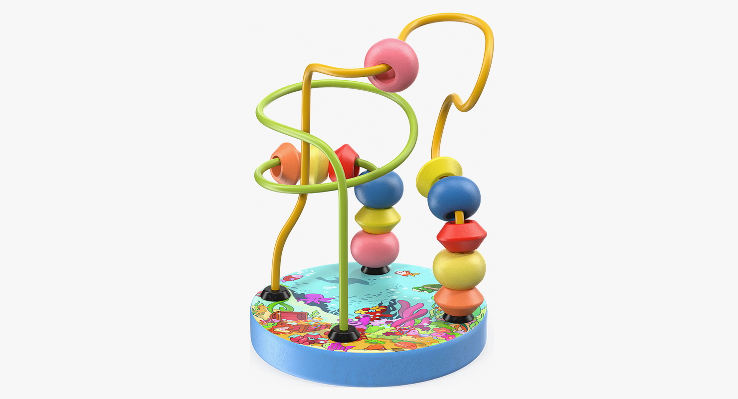 3D Wooden Cartoon Counting Wire Maze model