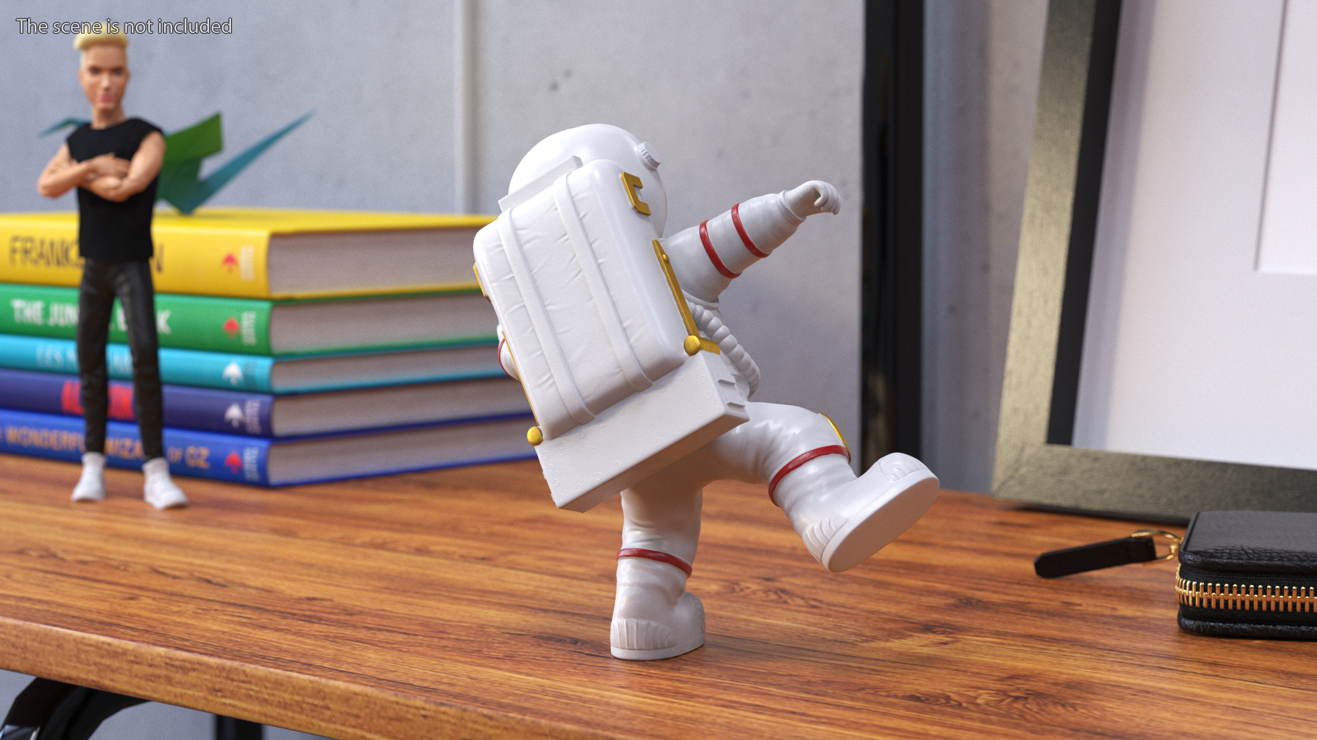 3D Spaceman Toy Character White Dancing Pose