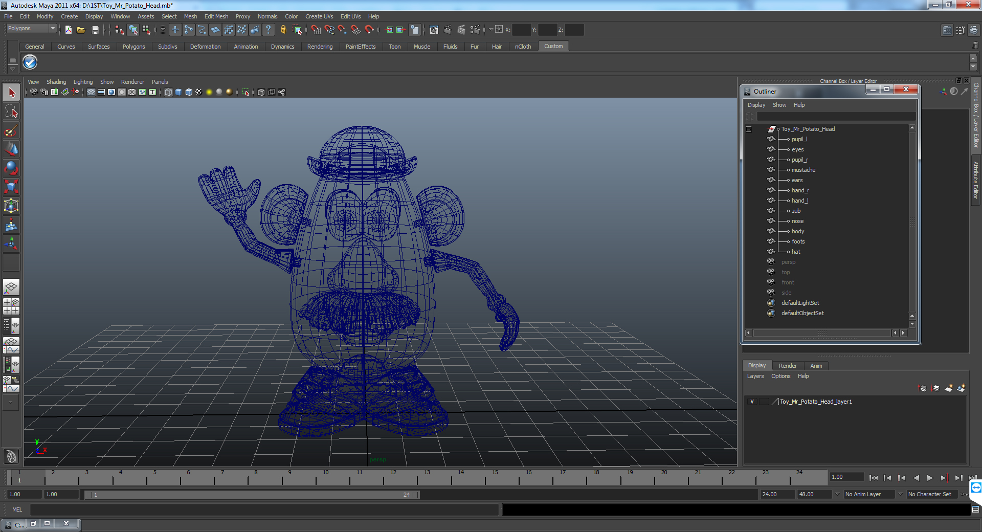 3D Toy Mr Potato Head model