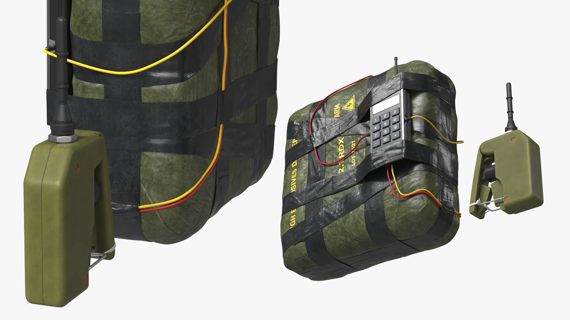 C4 Explosive Bomb with Detonator, view 4