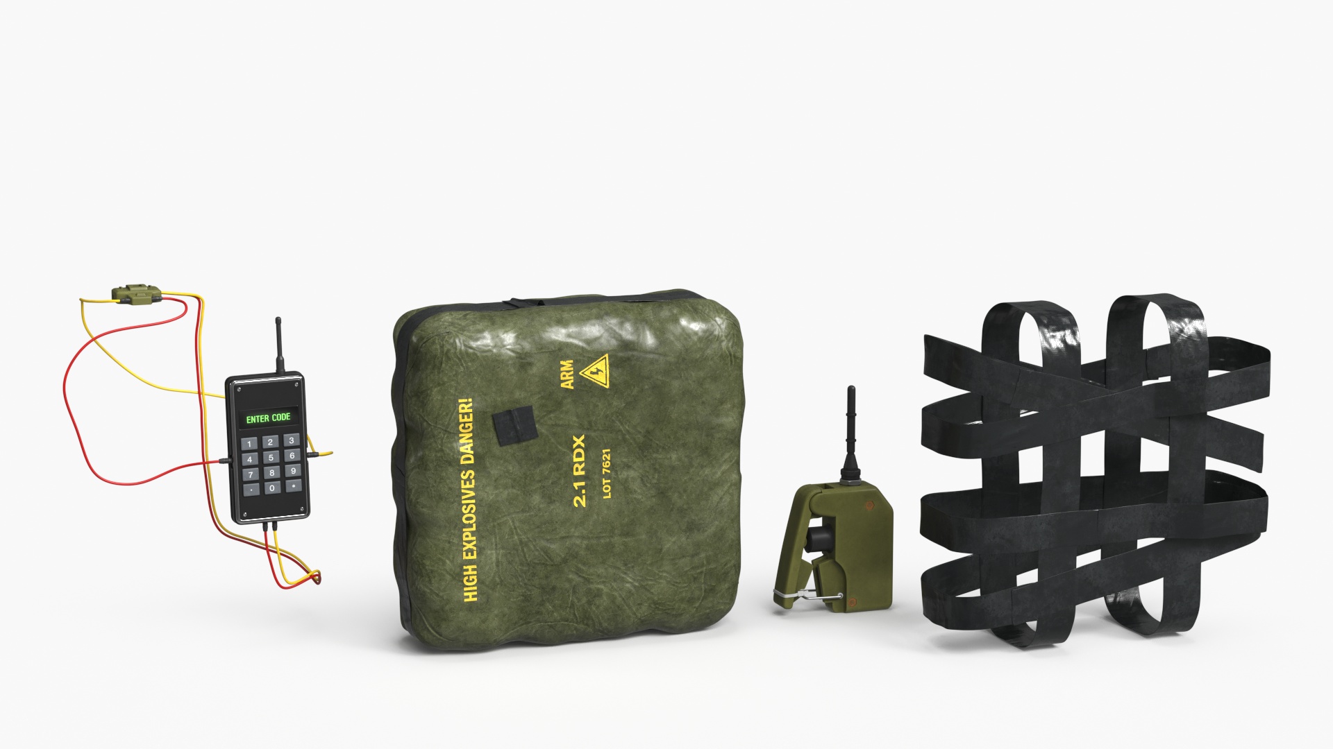 C4 Explosive Bomb with Detonator, view 6