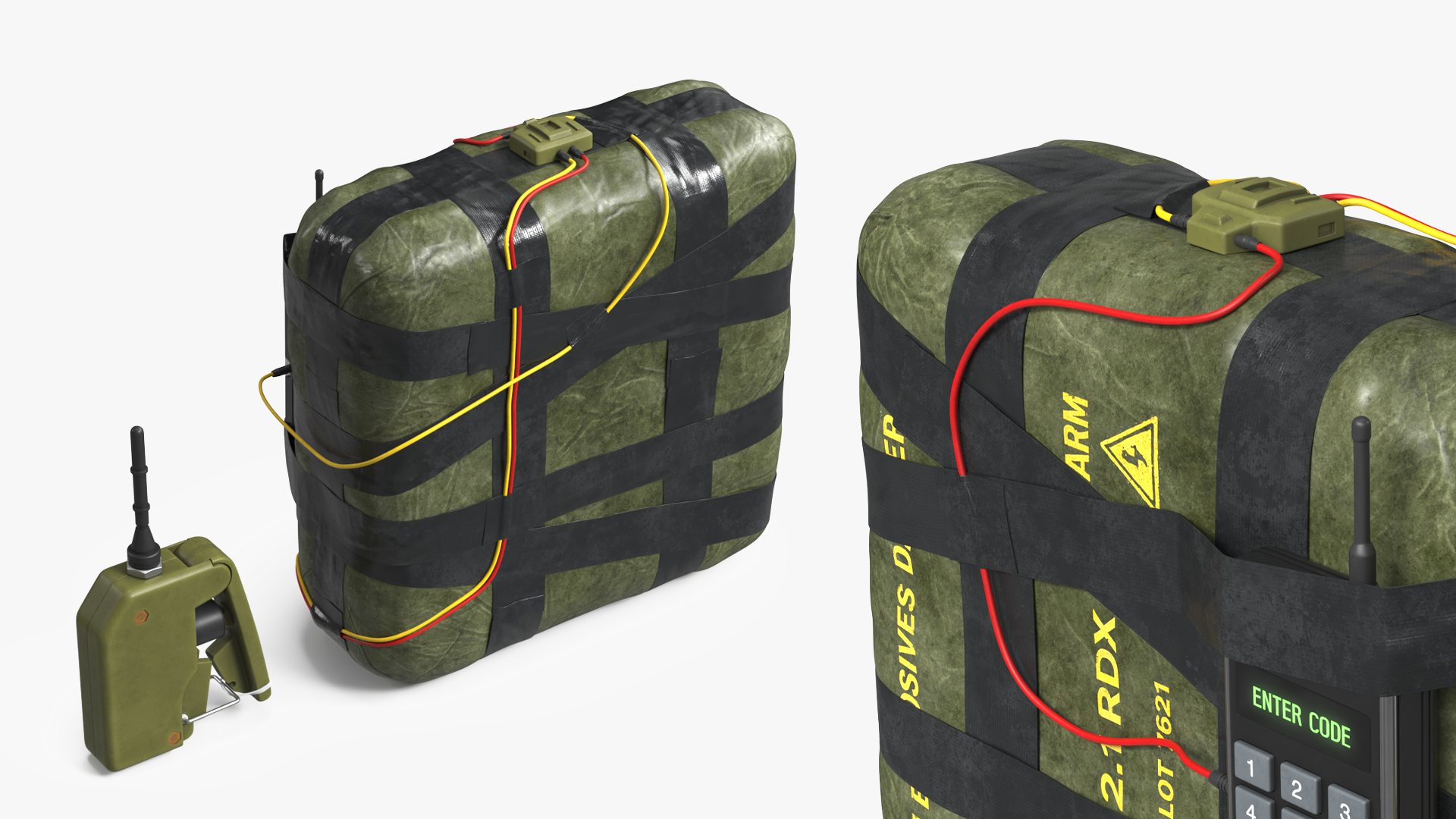 C4 Explosive Bomb with Detonator, view 3