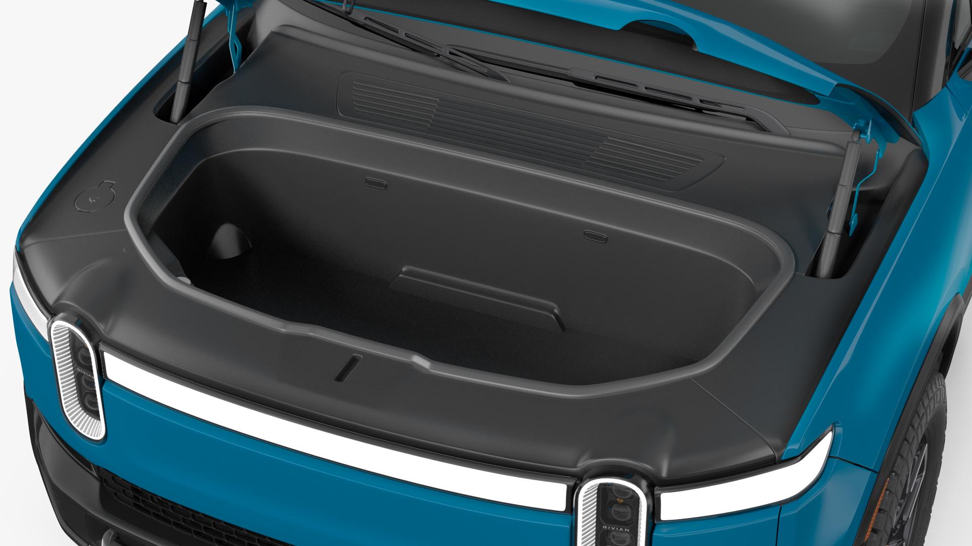 2023 Rivian R1T Pickup Blue Rigged 3D model