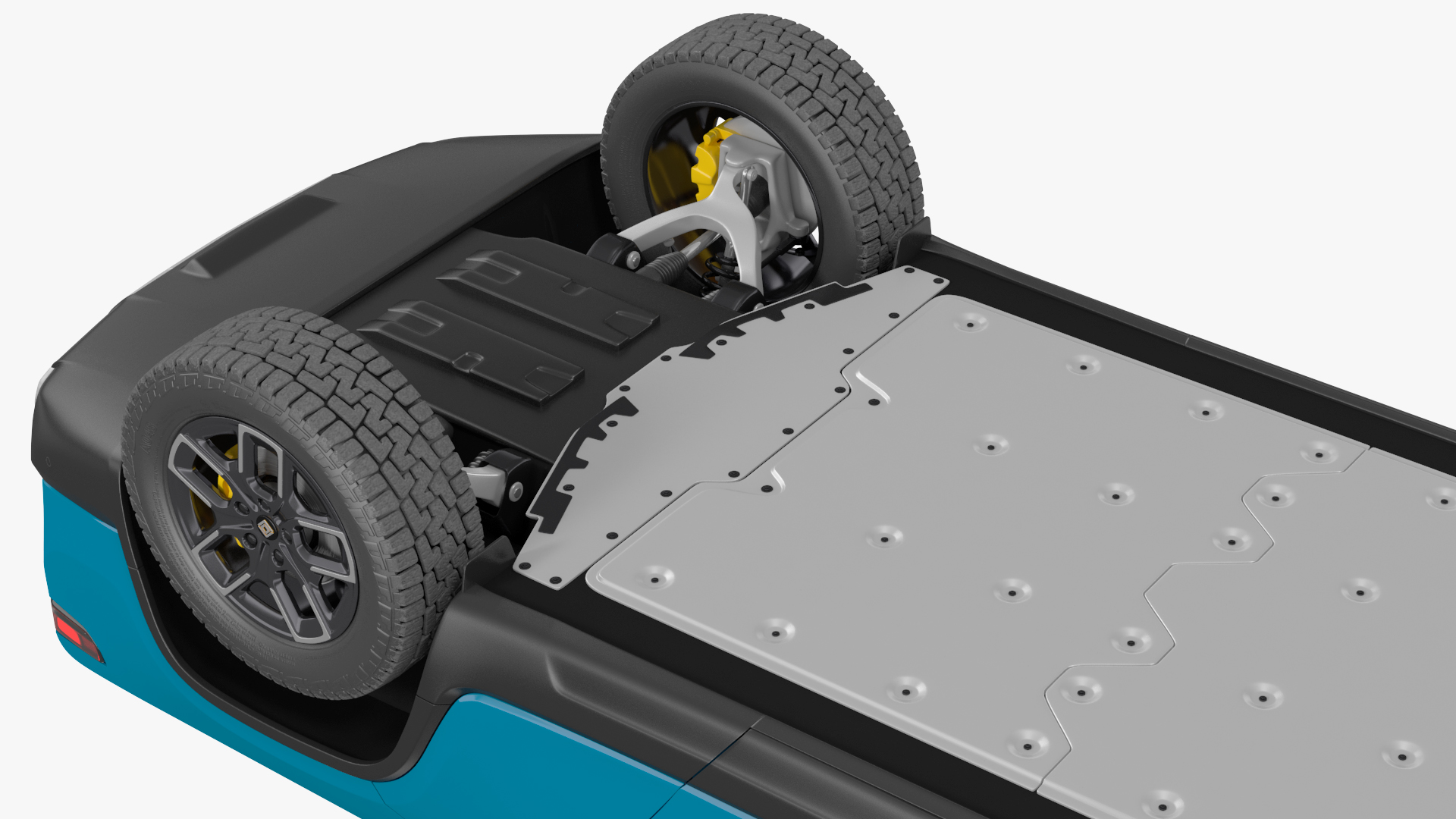 2023 Rivian R1T Pickup Blue Rigged 3D model