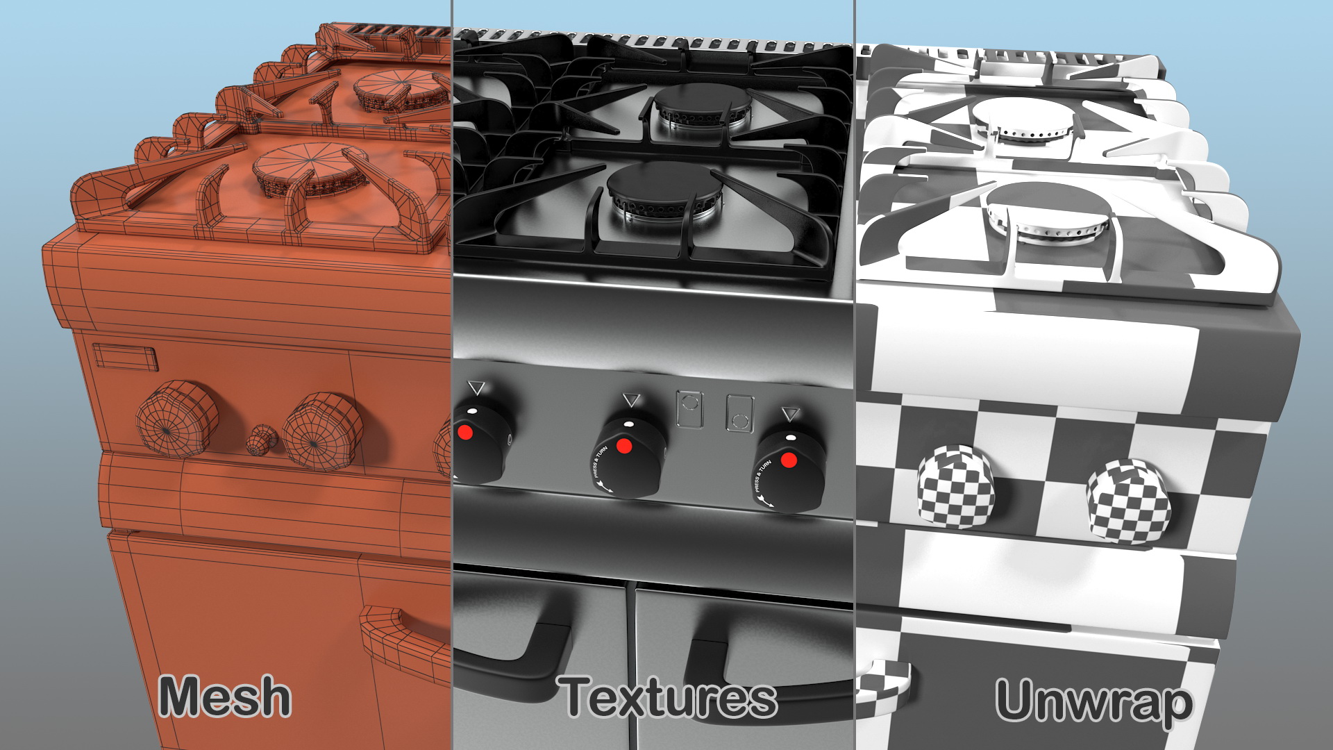 3D Lincat Silverlink600 Burner Gas Oven SLR9