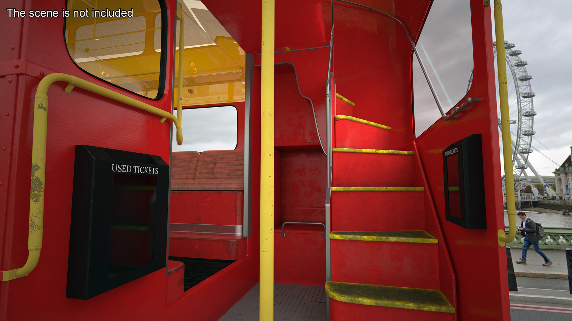 3D London Double Decker Bus Rigged