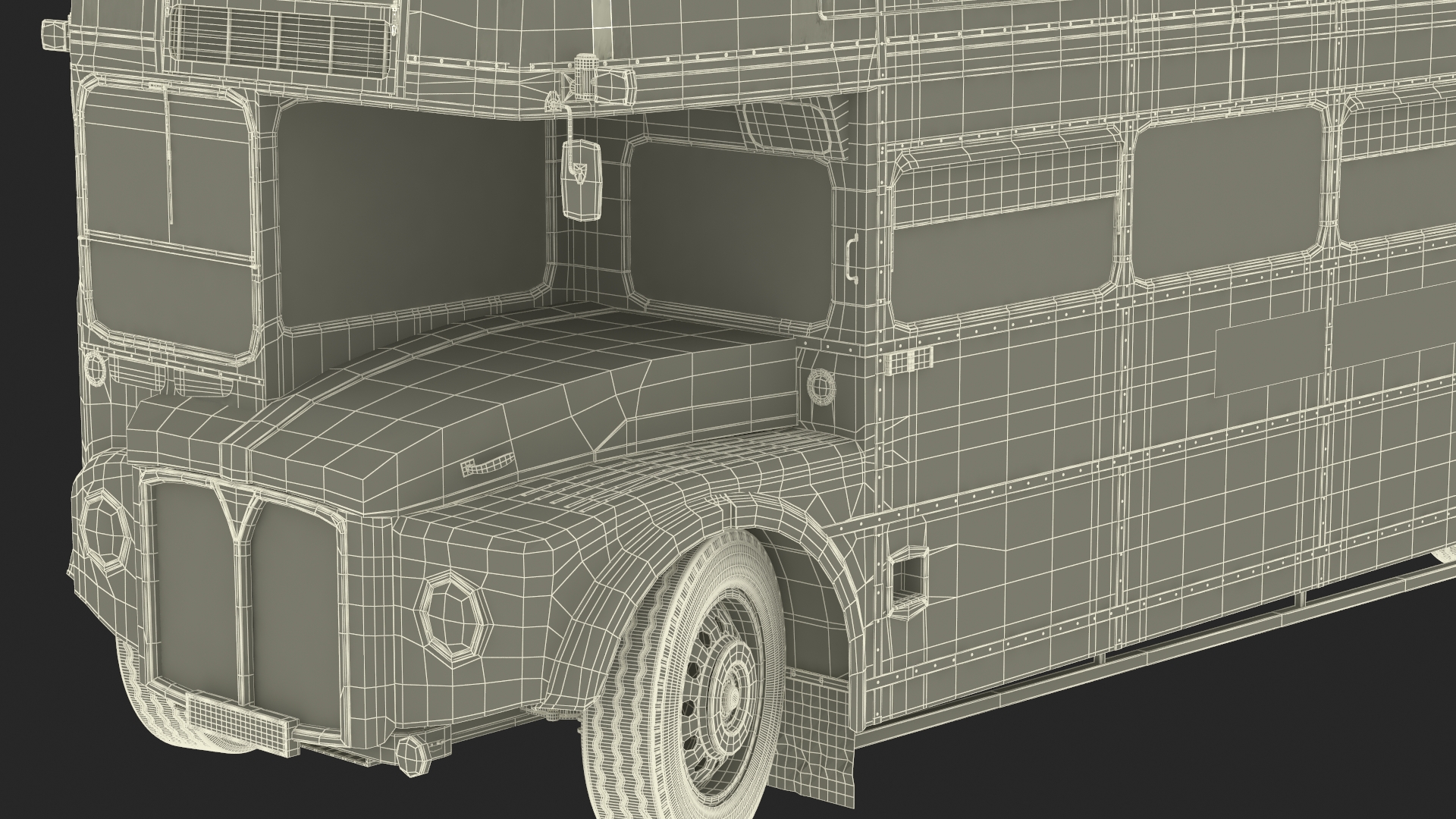 3D London Double Decker Bus Rigged