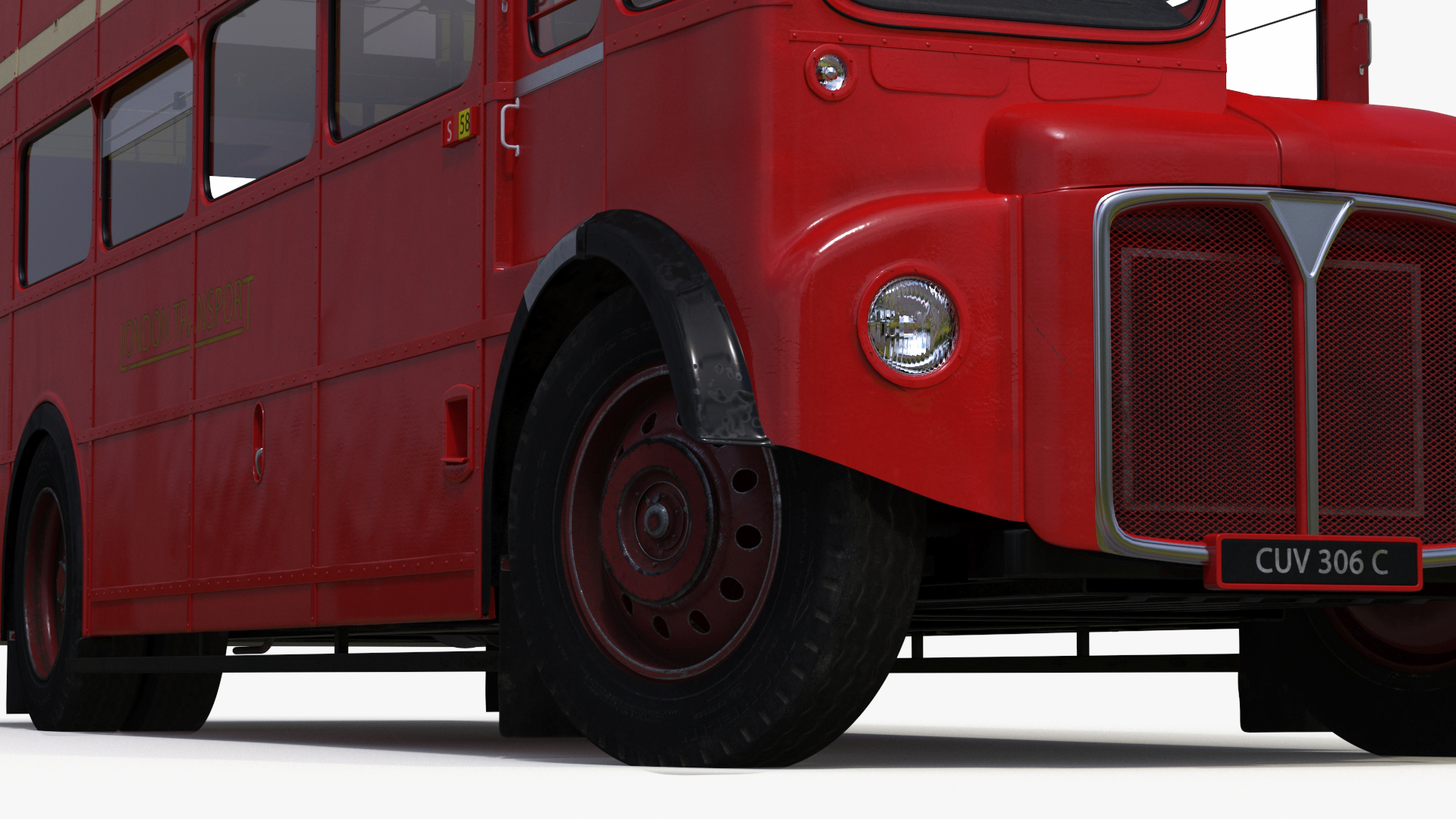 3D London Double Decker Bus Rigged