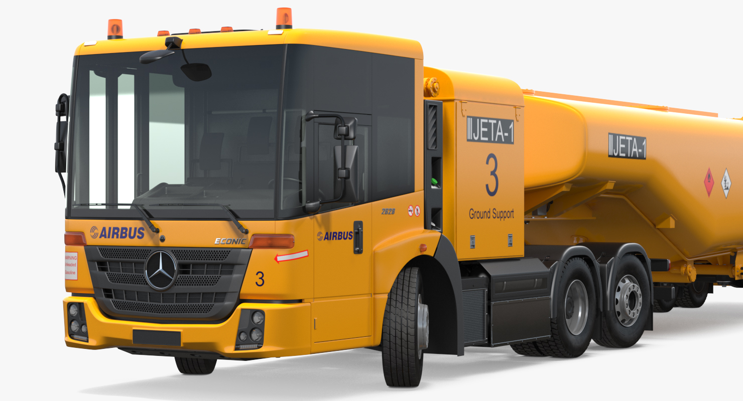 3D model Mercedes-Benz Econic Aviation Refueler Rigged