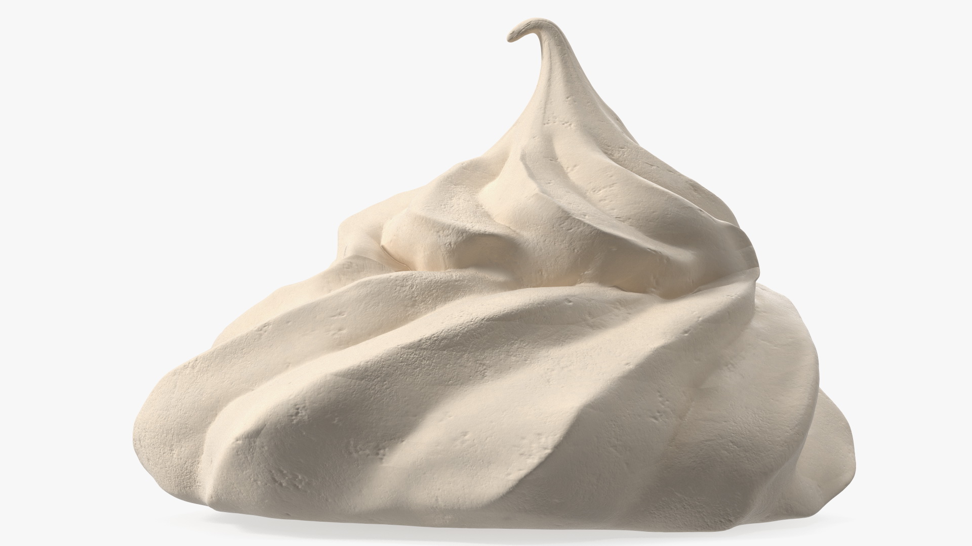 3D Caramel Meringue Ice Cream Cone
