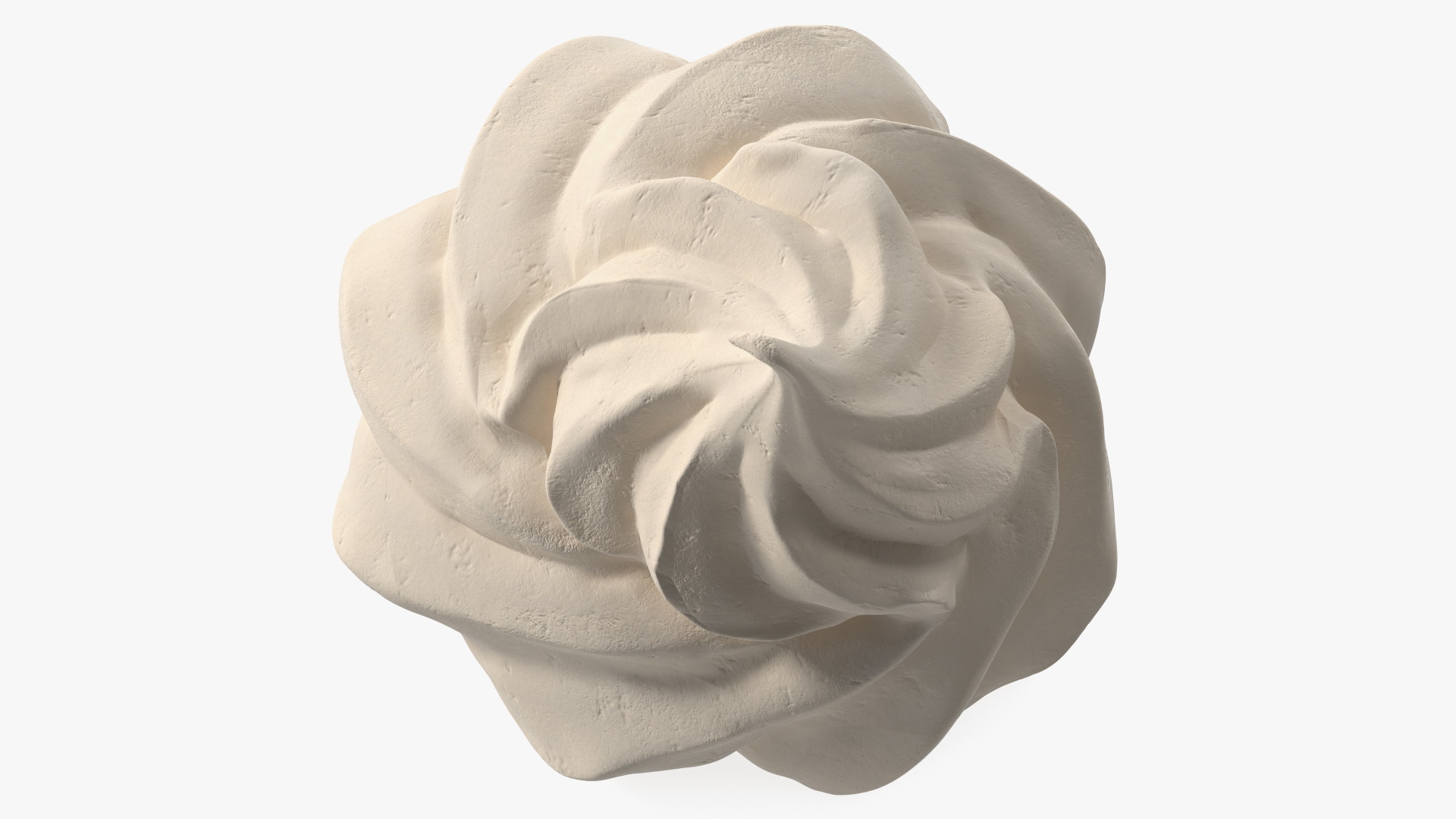 3D Caramel Meringue Ice Cream Cone