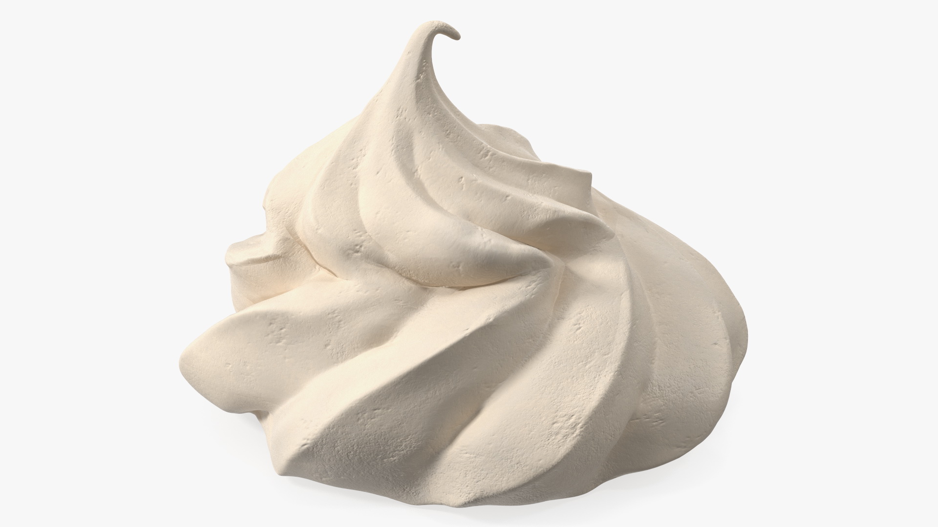 3D Caramel Meringue Ice Cream Cone