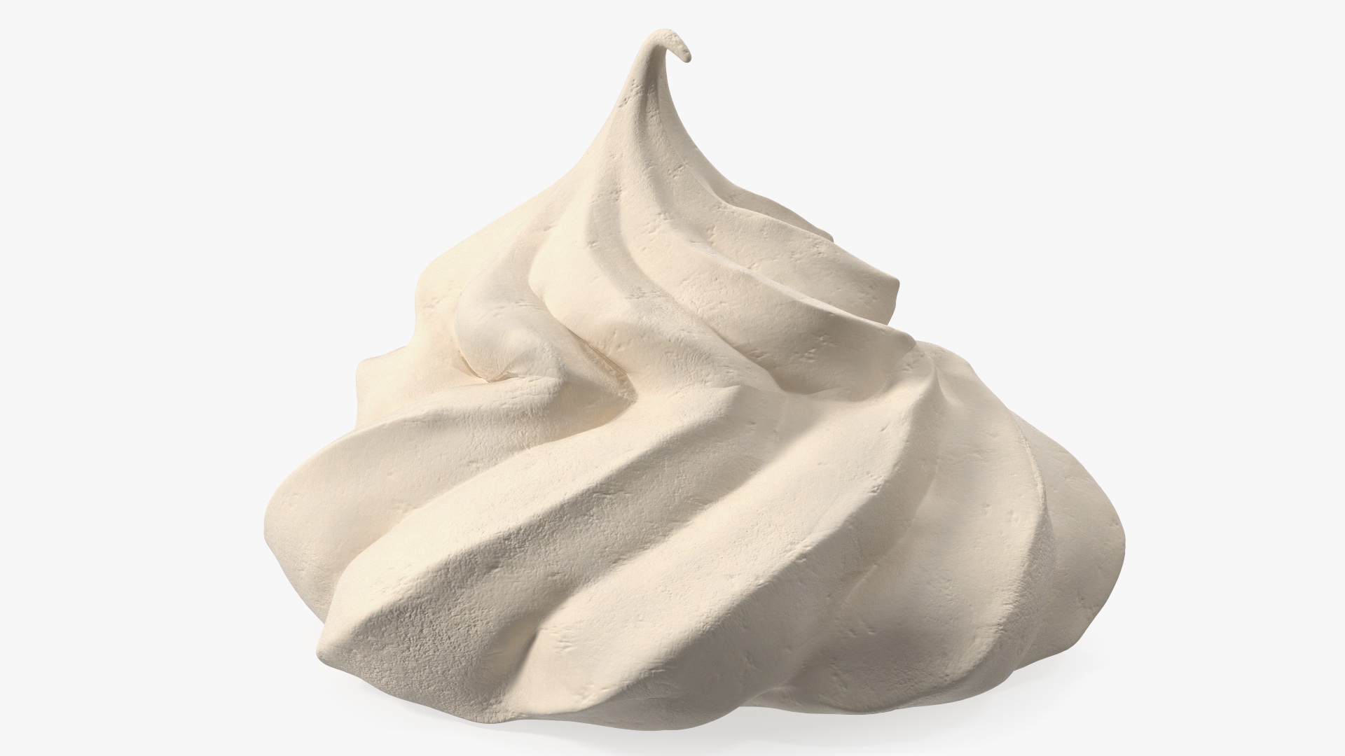 3D Caramel Meringue Ice Cream Cone