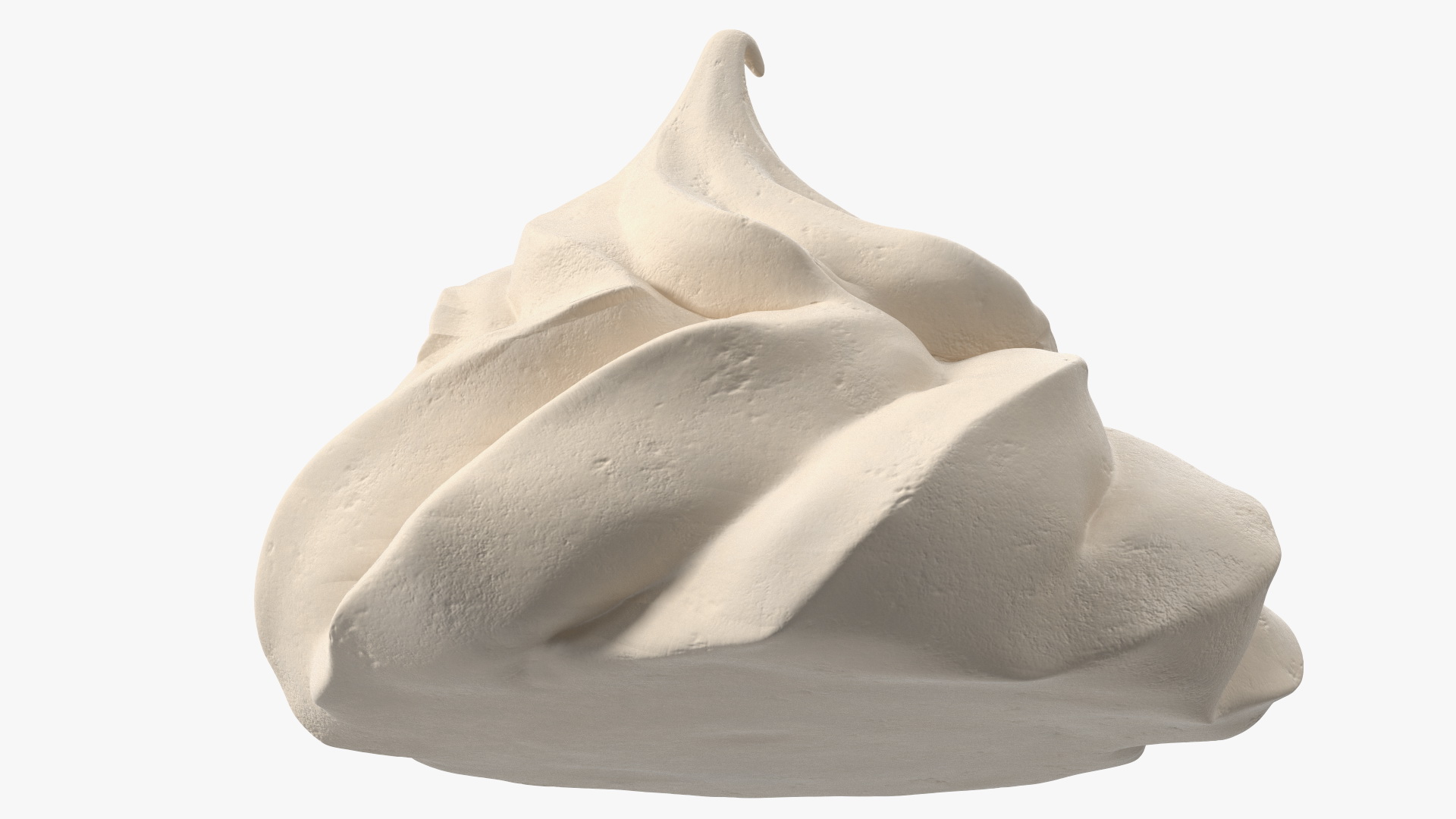 3D Caramel Meringue Ice Cream Cone