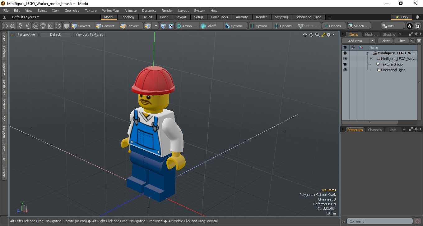 Minifigure LEGO Worker 3D
