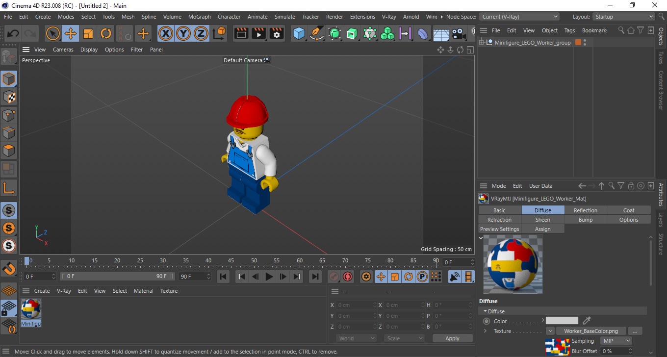 Minifigure LEGO Worker 3D