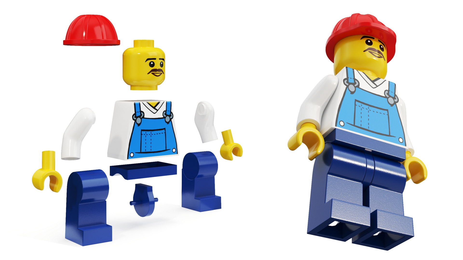 Minifigure LEGO Worker 3D