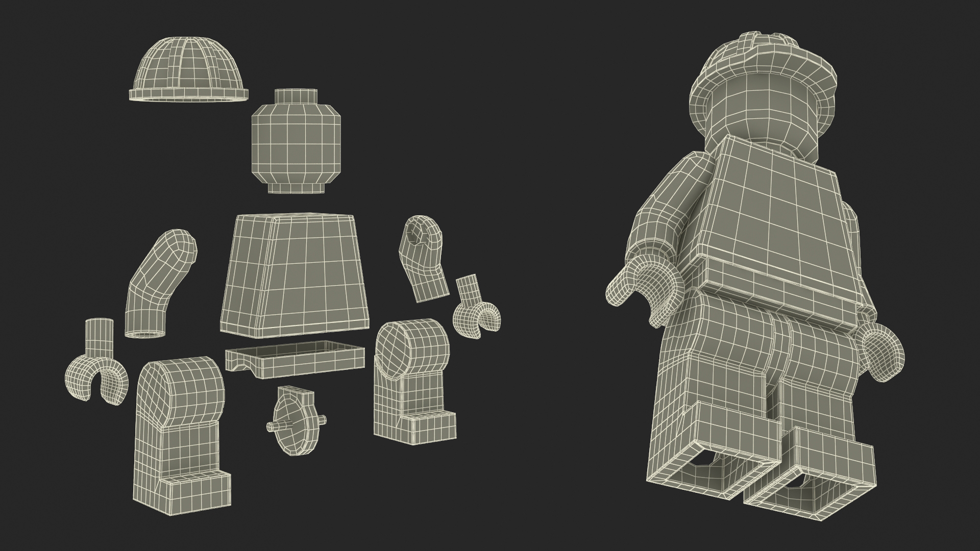 Minifigure LEGO Worker 3D