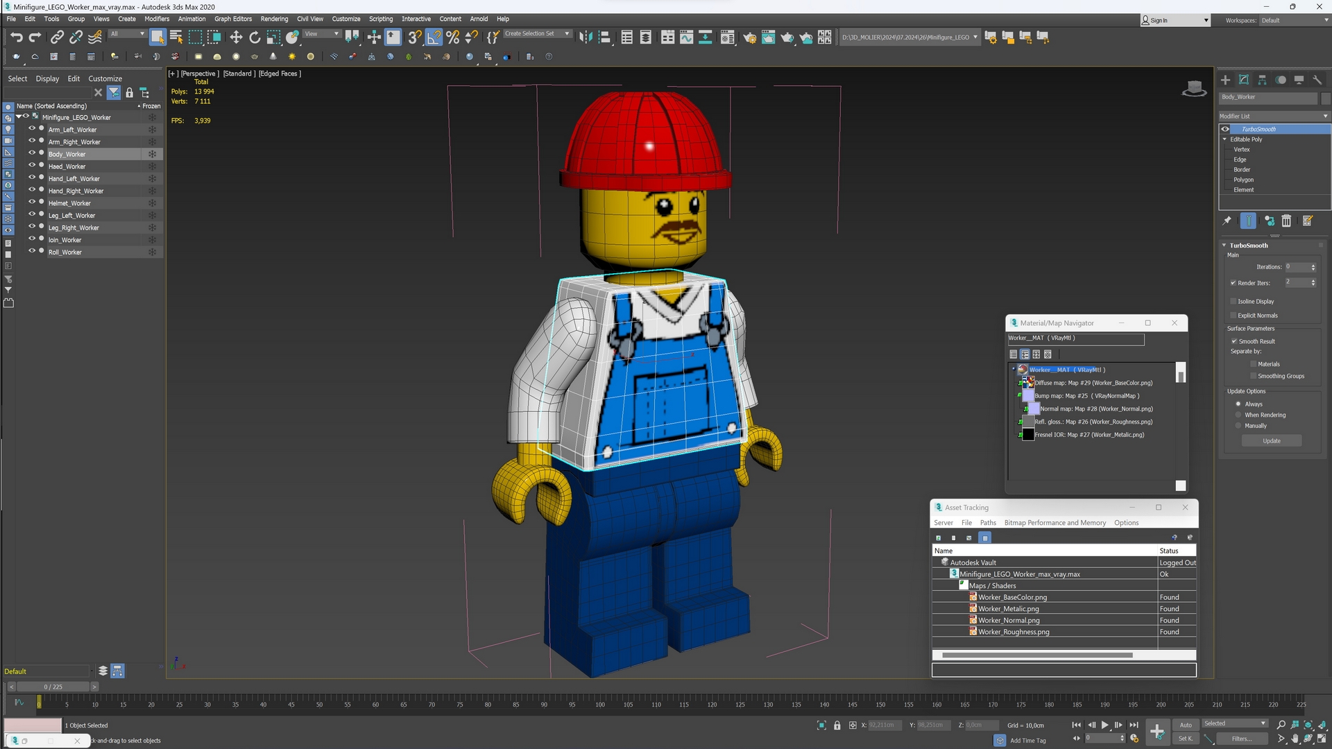 Minifigure LEGO Worker 3D