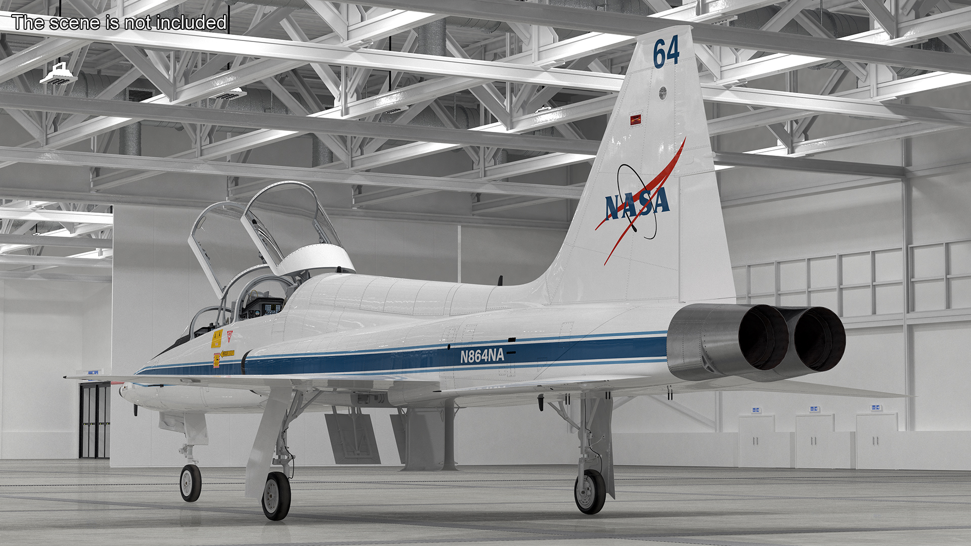 3D NASA T-38 Talon Trainer Jet White model