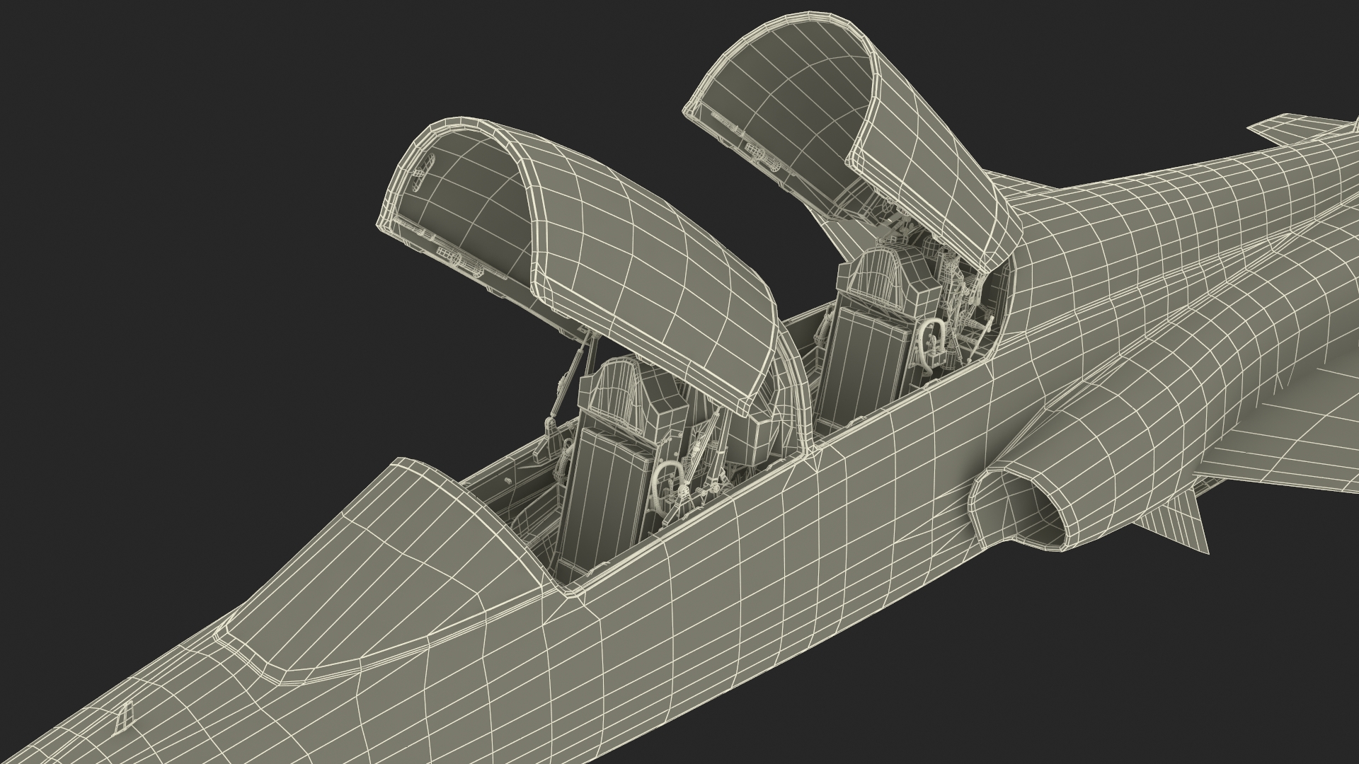 3D NASA T-38 Talon Trainer Jet White model