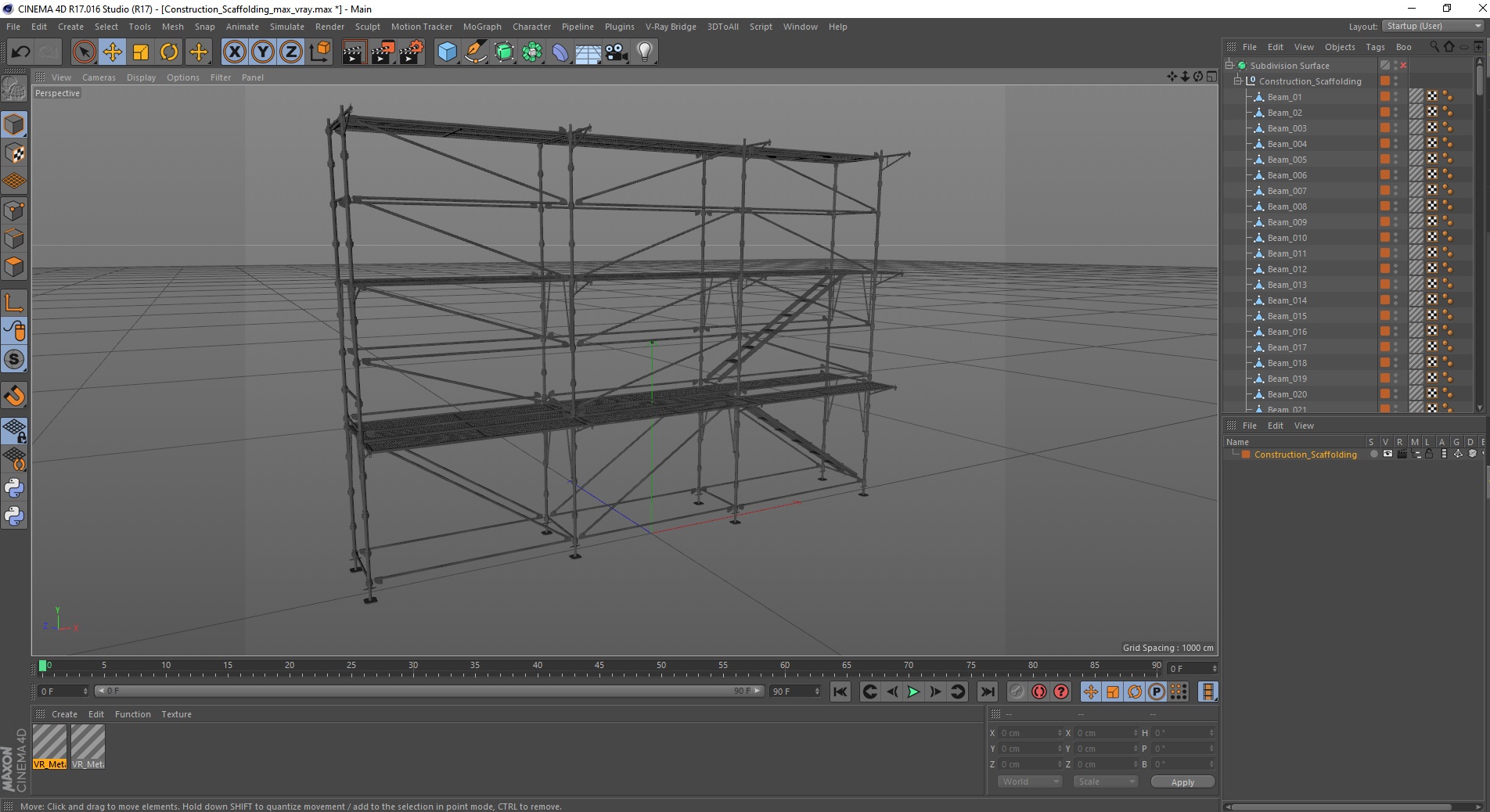 Construction Scaffolding 3D model