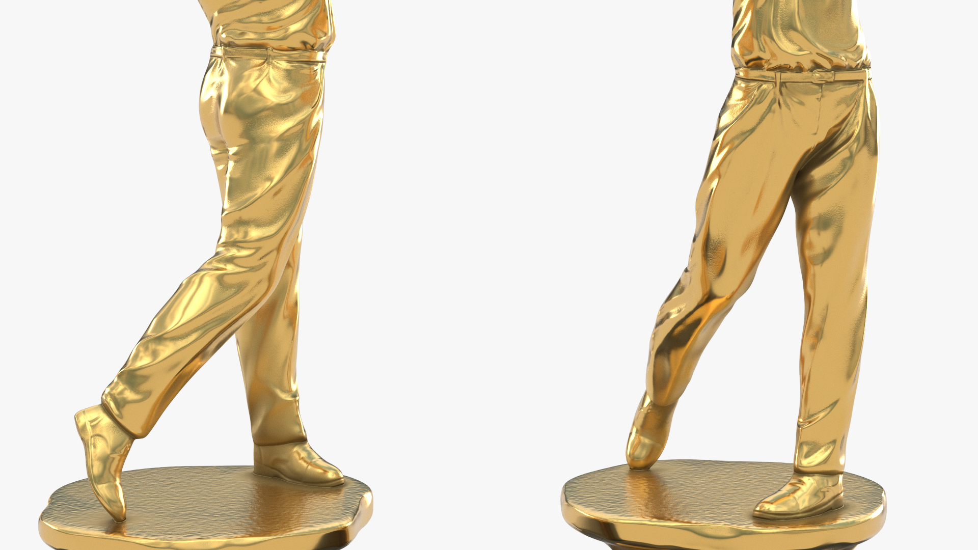 3D model Golfer Trophy Golden